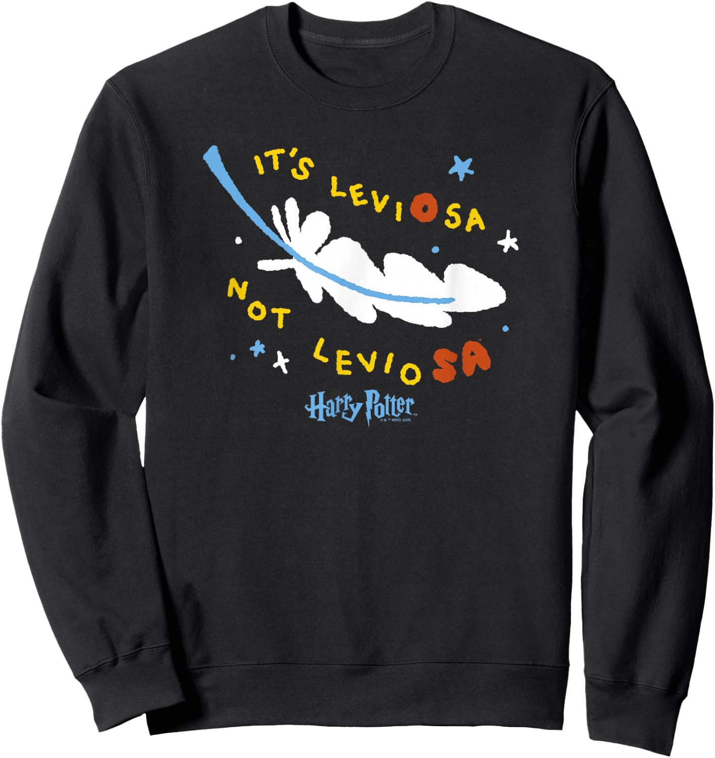Harry Potter: Deathly Hallows 2 Leviosa Feather Doodle Sweatshirt - Sweatshirt | Black