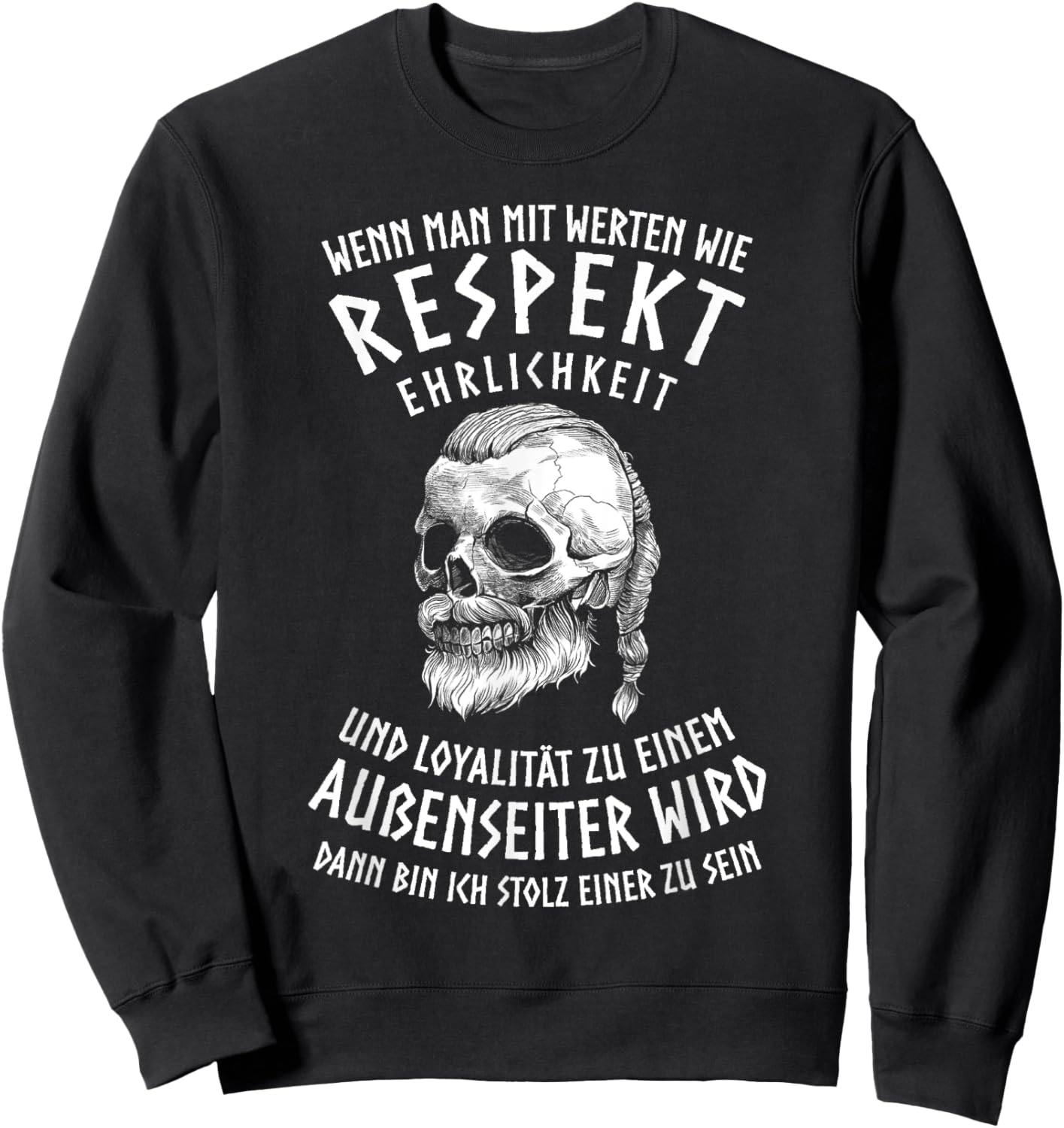 Viking Valhall Walhalla Odin Runes Berserker Gods , black Sweatshirt - Sweatshirt | Black