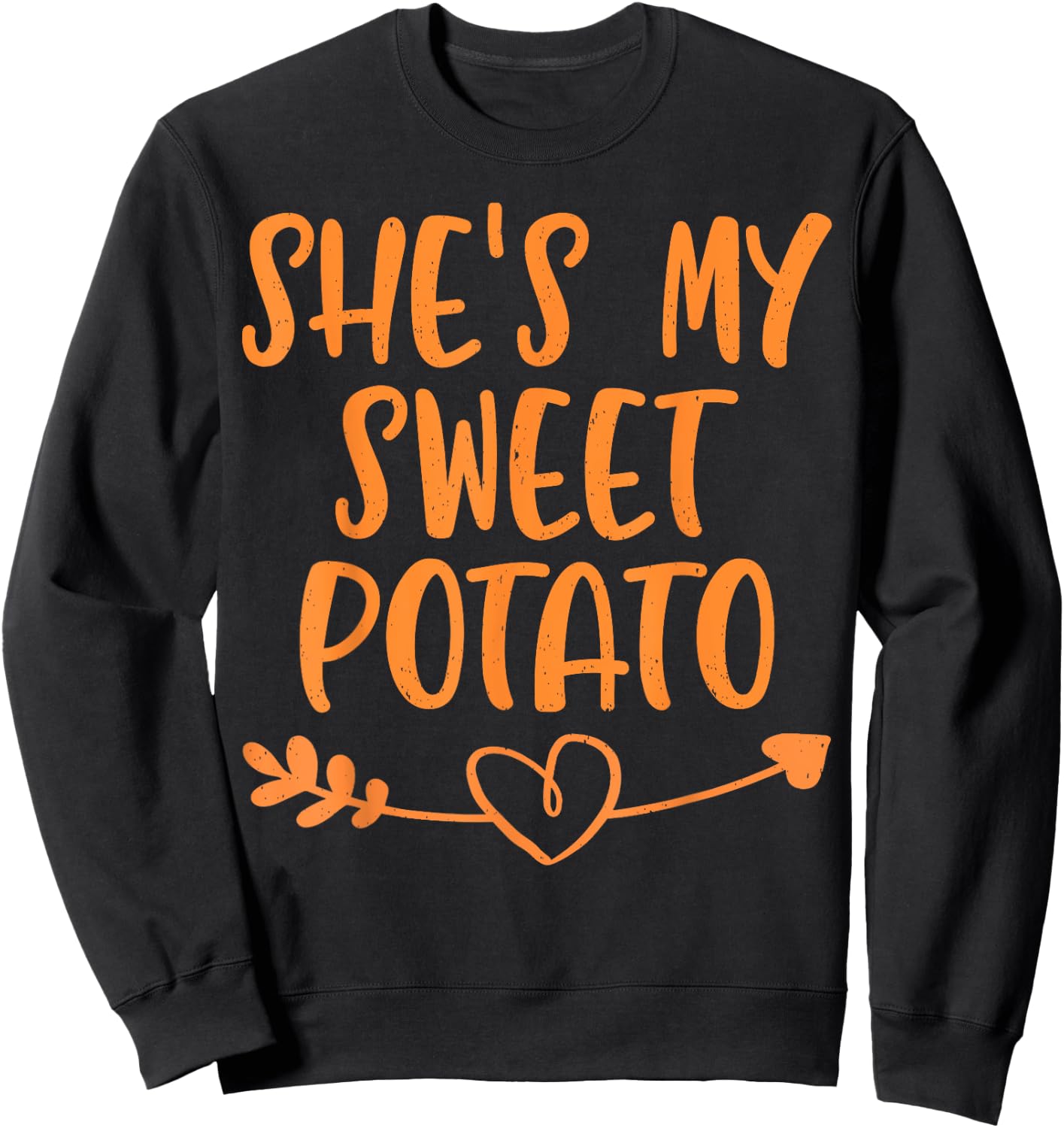 Thanksgiving Matching Couple She's My Sweet Potato I Yam Set Sweatshirt - Sweatshirt | Black