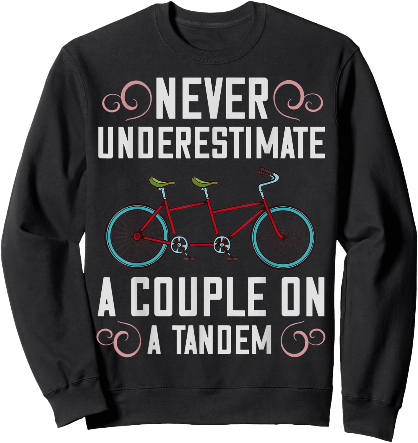 Tandem Bike Captain Gifts Bicycle Cycling Sweatshirt - Sweatshirt | Black