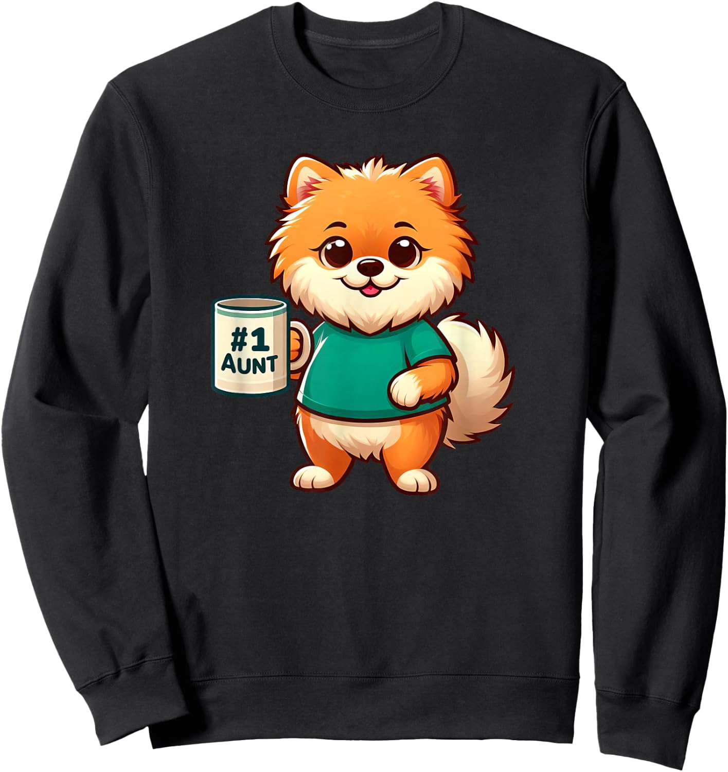 Poméranian Aunt Dog Funny Family Sweatshirt - Sweatshirt | Black