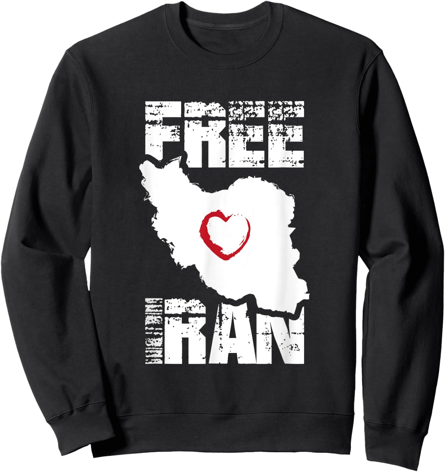 Free Iran | Love Freedom Herz Iran, persisches Zitat Sweatshirt - Sweatshirt | Black