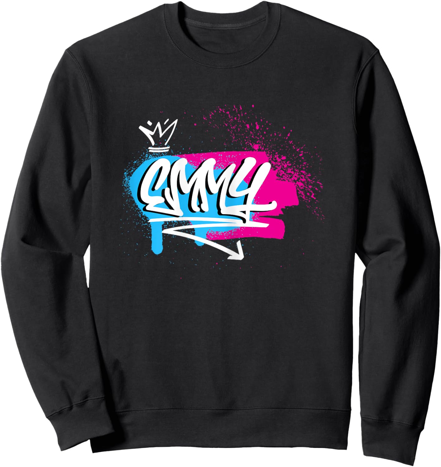 Ladies Girls Funny Funny Gift First Name for Emmy Sweatshirt - Sweatshirt | Black