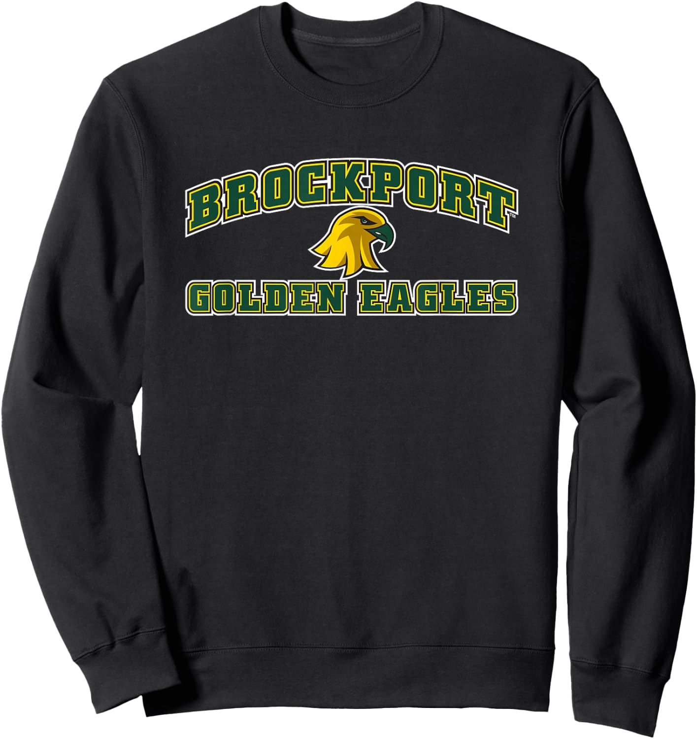 SUNY Brockport Golden Eagles Stacked Logo Sweatshirt - Sweatshirt | Black