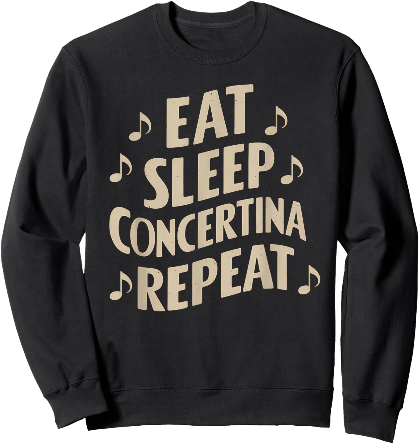 Eat Sleep Concertina Repeat Sweatshirt - Sweatshirt | Black