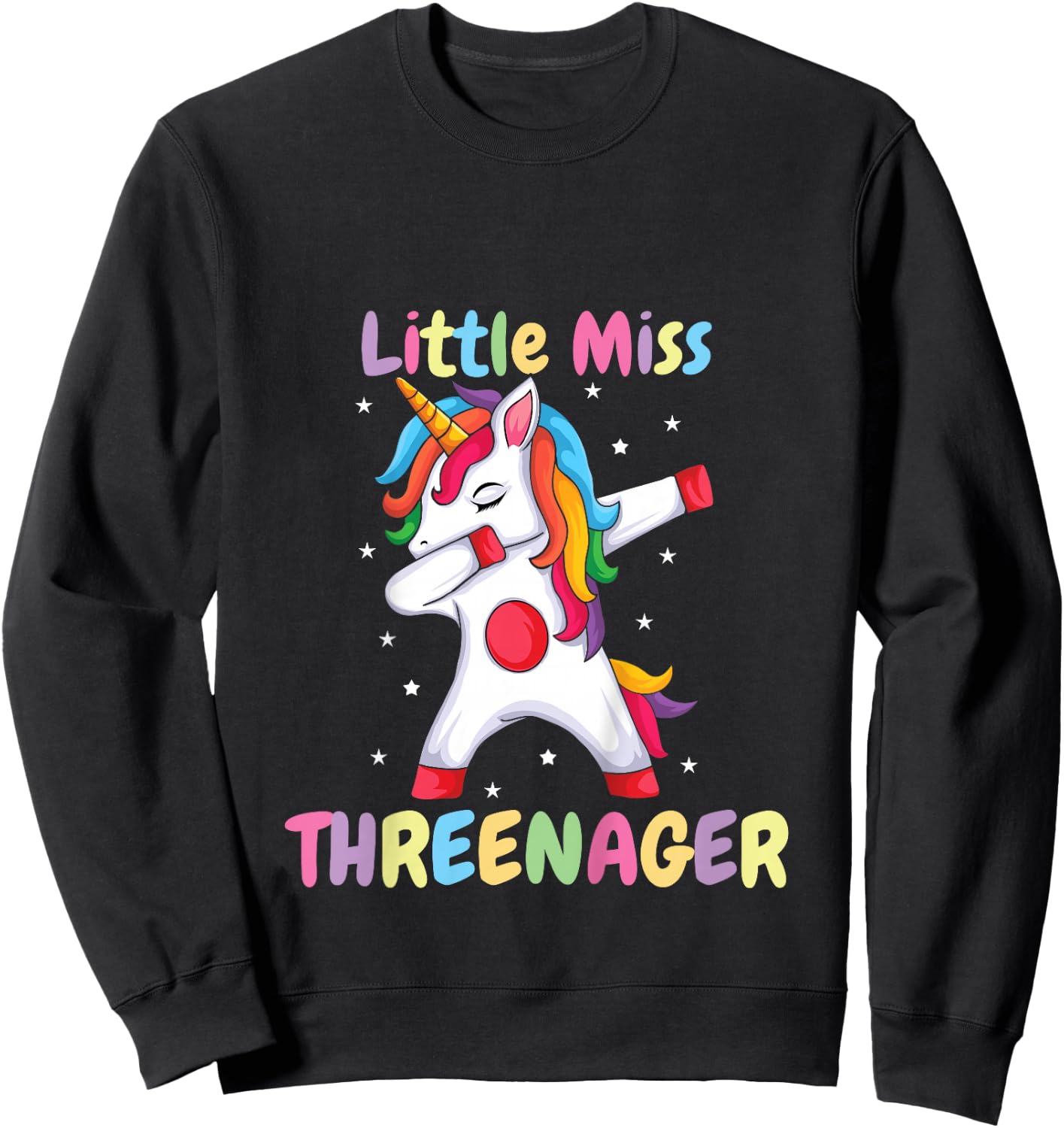 Kids Little Mister Threenager Birthday 3 Years Sweatshirt - Sweatshirt | Black