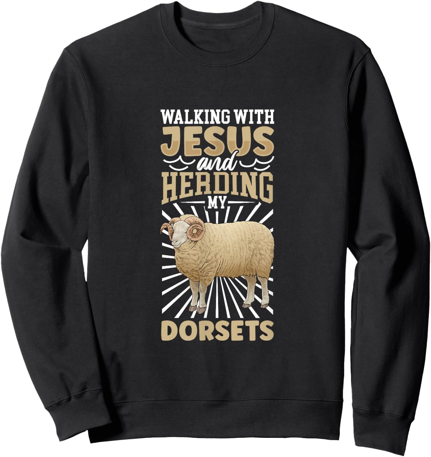 Jesus and sheep - Dorset Sweatshirt - Sweatshirt | Black