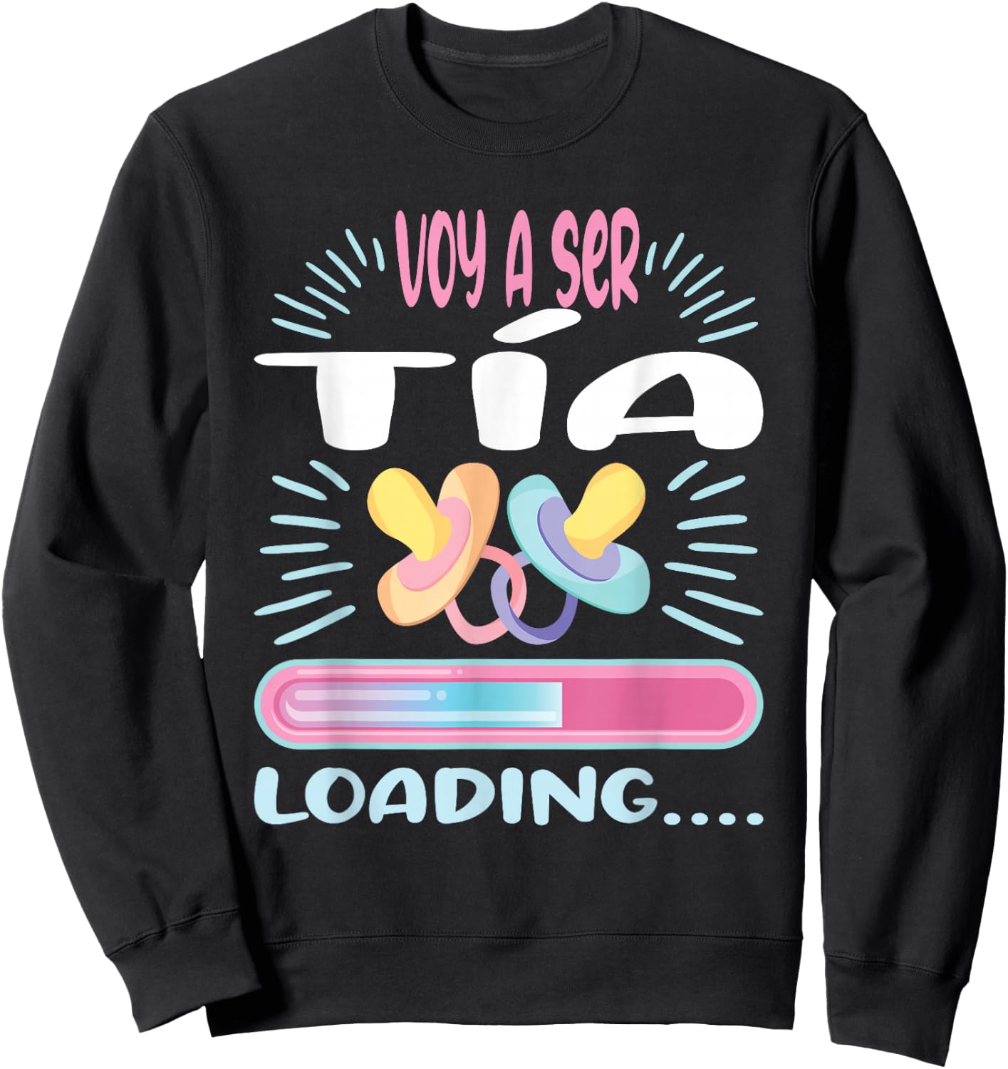 Voy A Ser Tía Loading.... Sweatshirt - Sweatshirt | Black