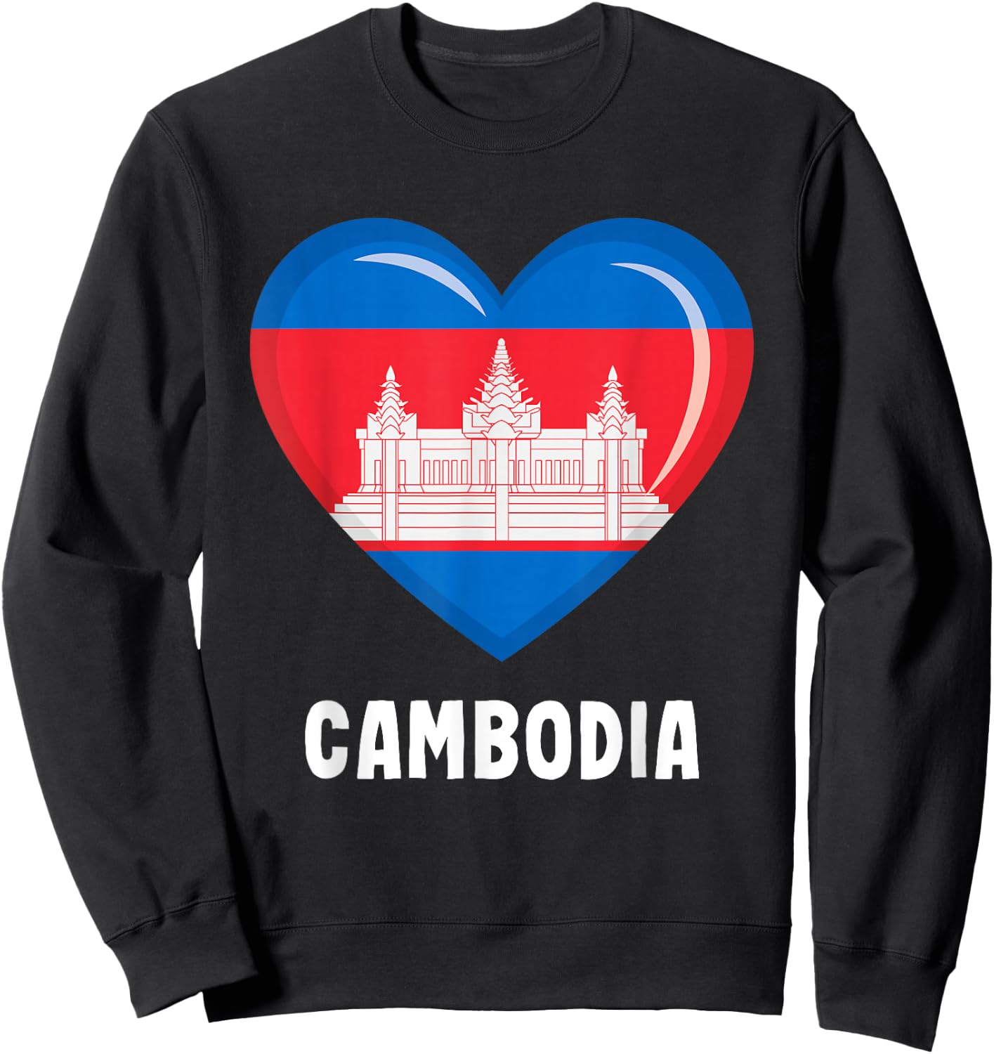 Cambodia Cambodia Flag Sweatshirt - Sweatshirt | Black