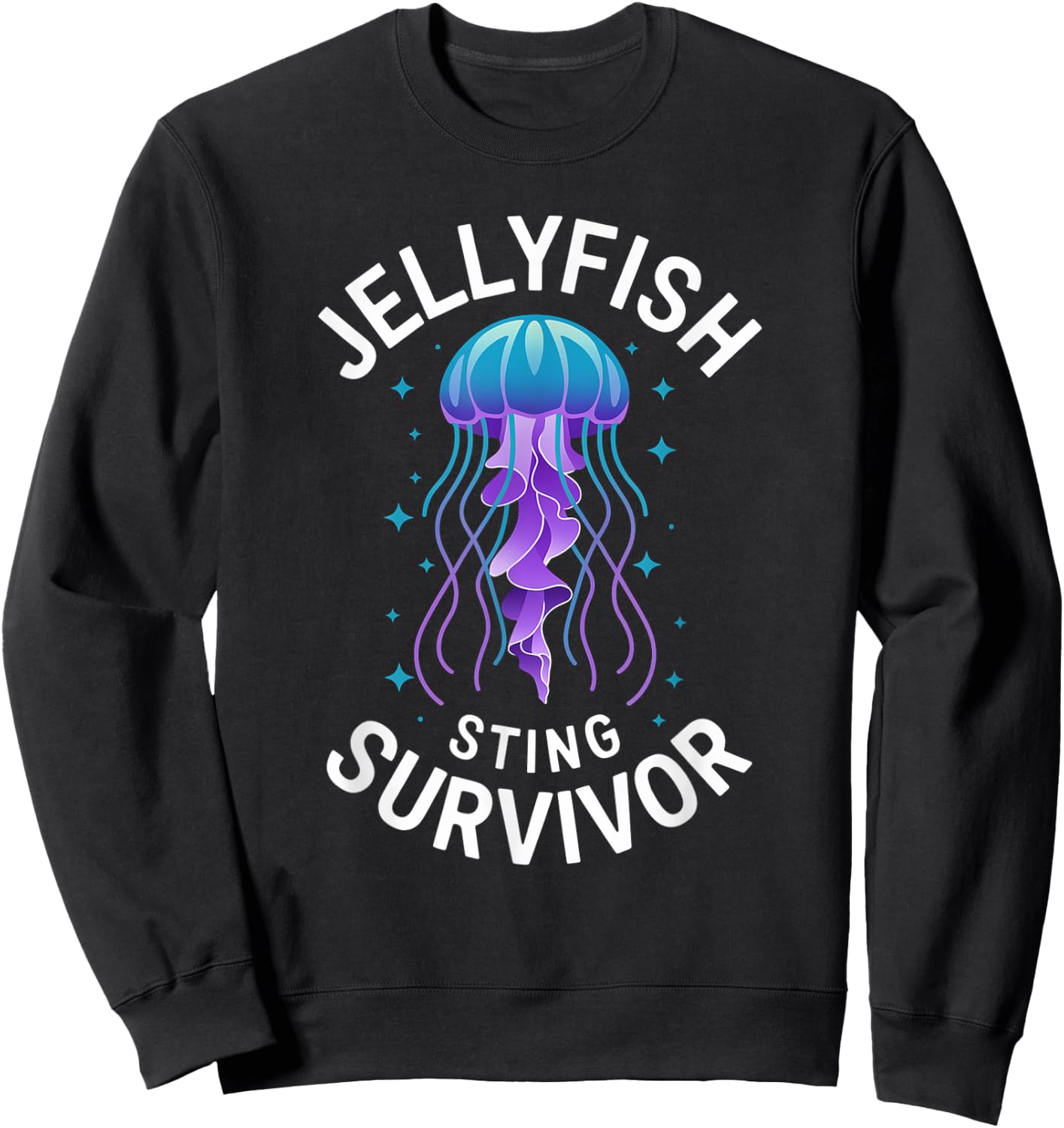 Jellyfish Sting Survivor Portuguese Man O War Sweatshirt - Sweatshirt | Black