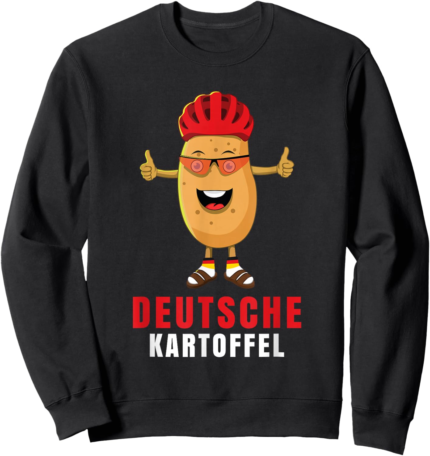 Deutsche Kartoffel Sarkasmus Deutsch Deutscher Alman Sweatshirt - Sweatshirt | Black