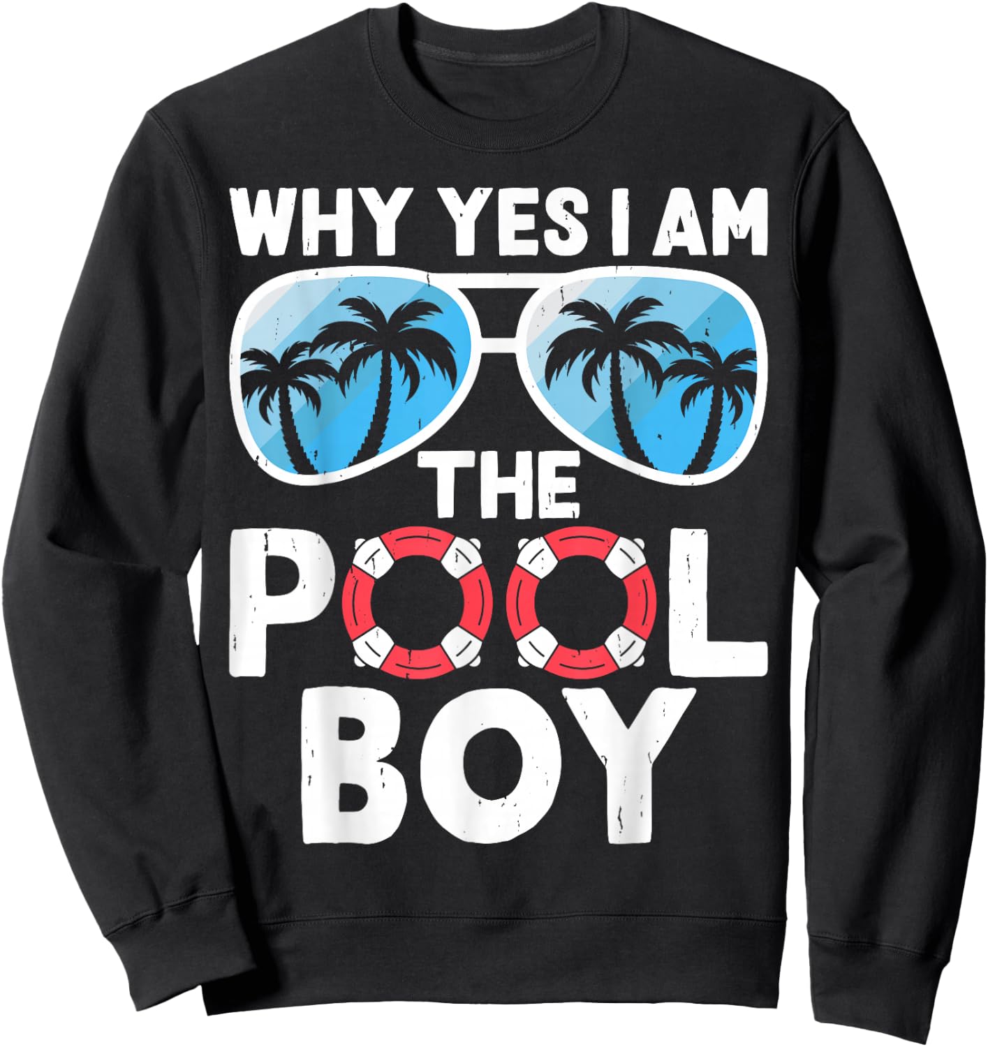 Pool Boy Swimmer Swimming Swim Team Gift Men Women Kids Sweatshirt - Sweatshirt | Black