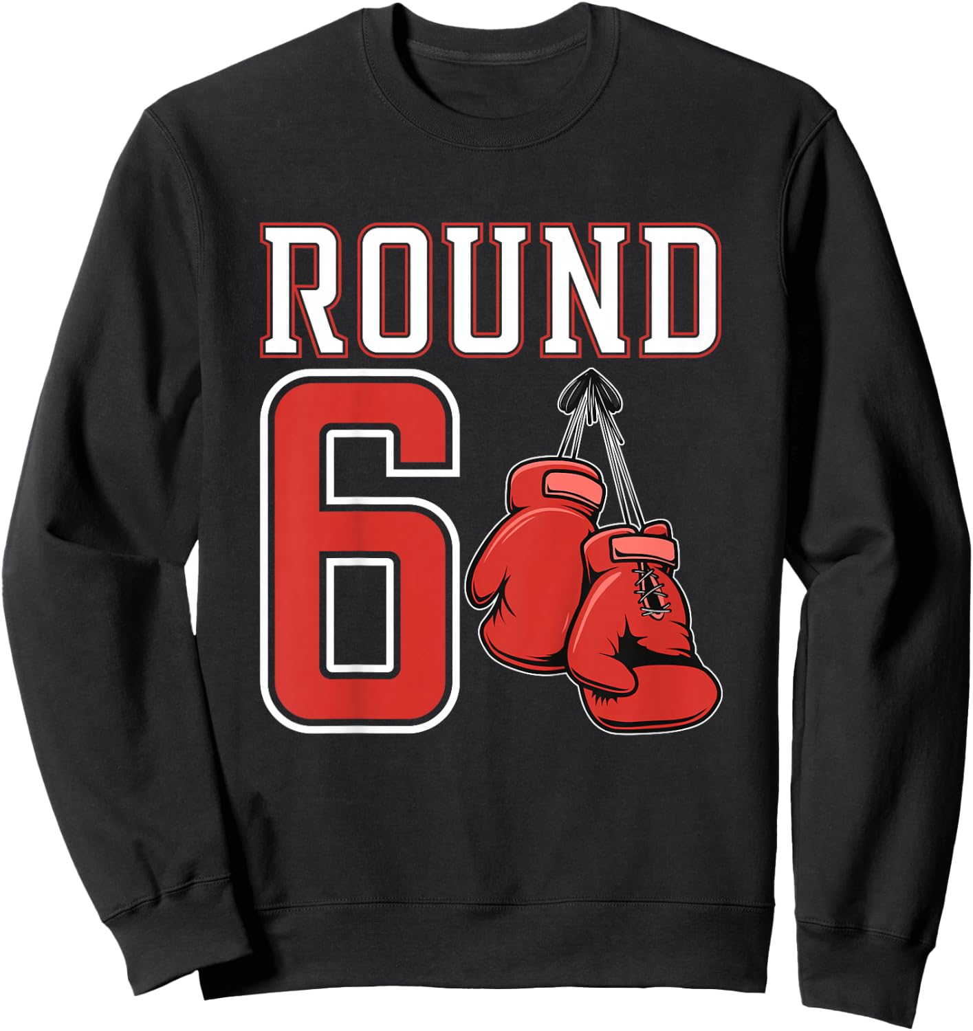 Kids 6th Birthday Boxing Boy 6 Year Old Boxer Bday Party Sweatshirt - Sweatshirt | Black