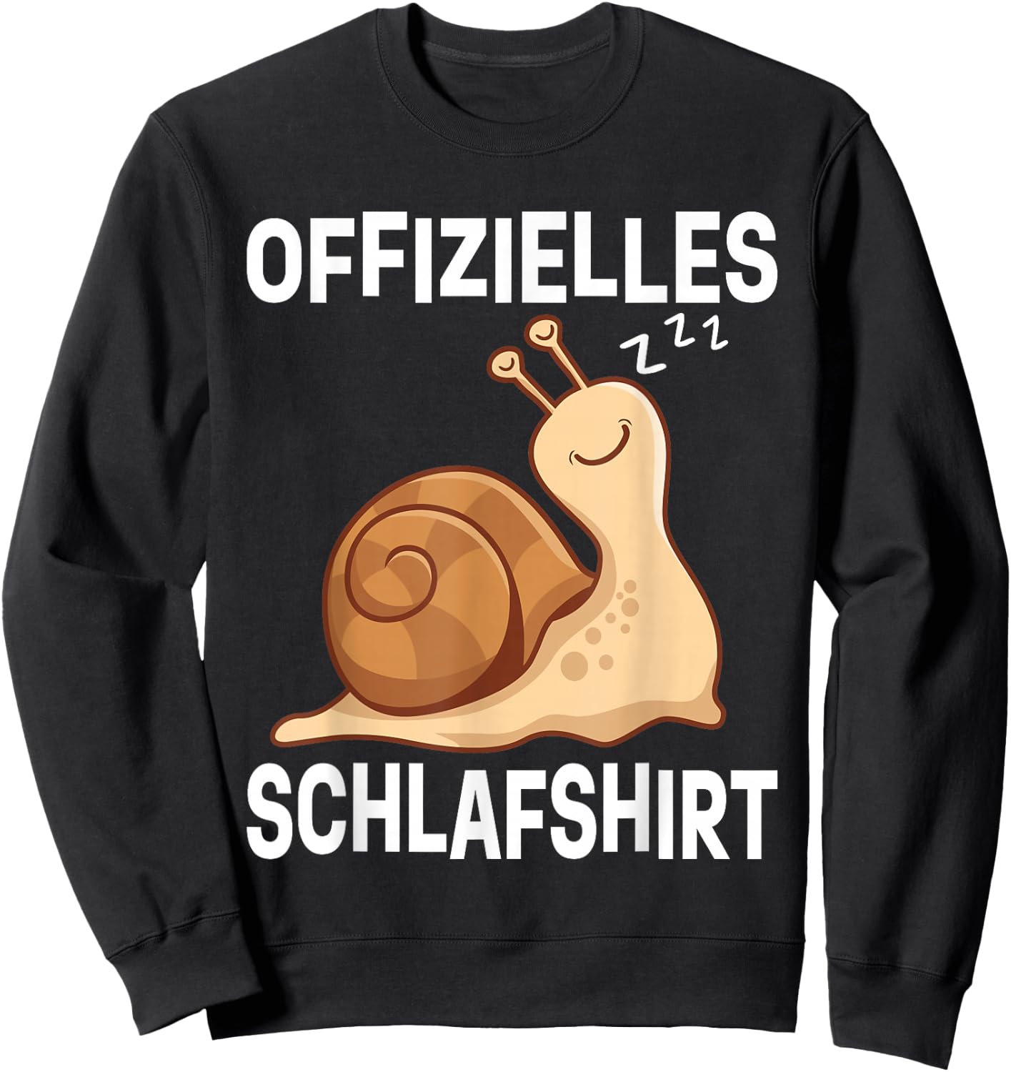 Official Snail Sleep Shirt Pyjamas Snail Sweatshirt - Sweatshirt | Black