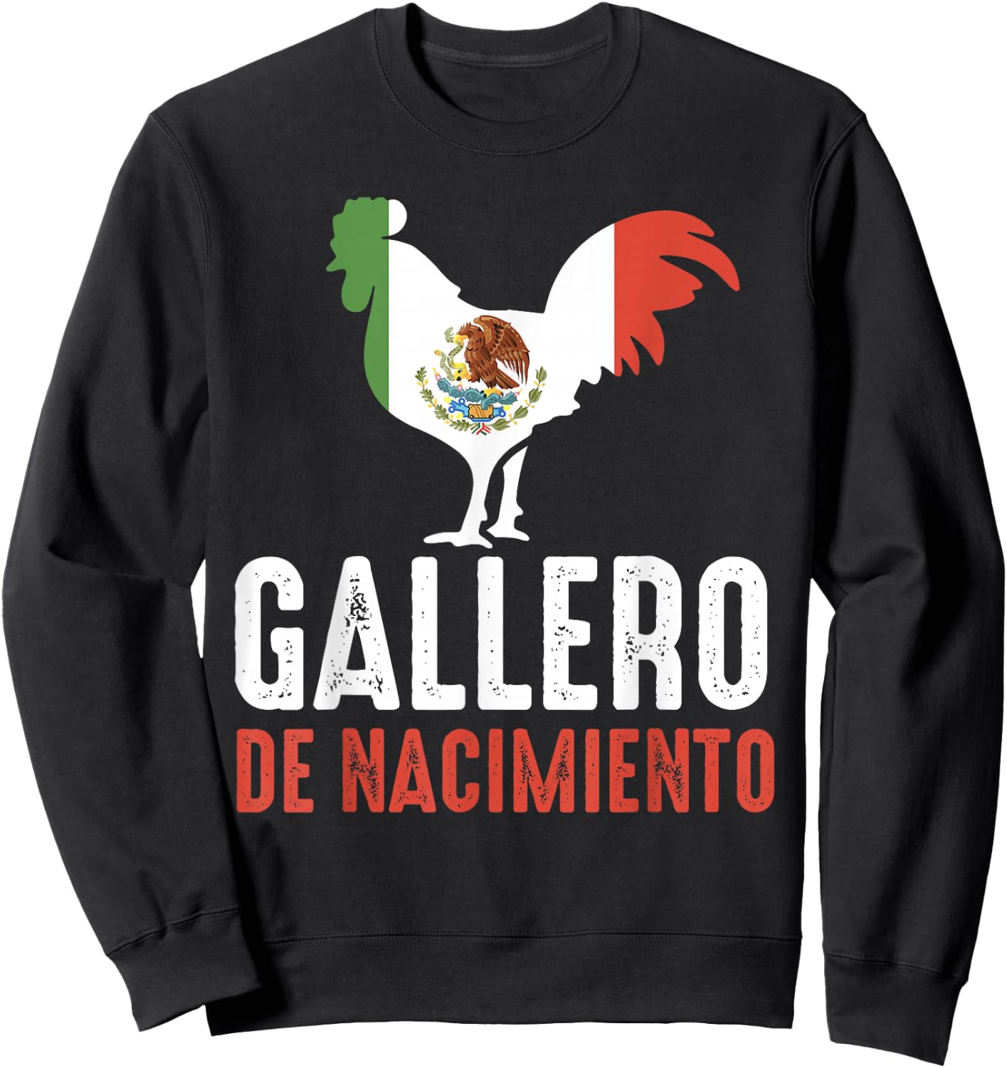 Gallero Mexicano Peleas Gallos Mexican Rooster Dominican Sweatshirt - Sweatshirt | Black