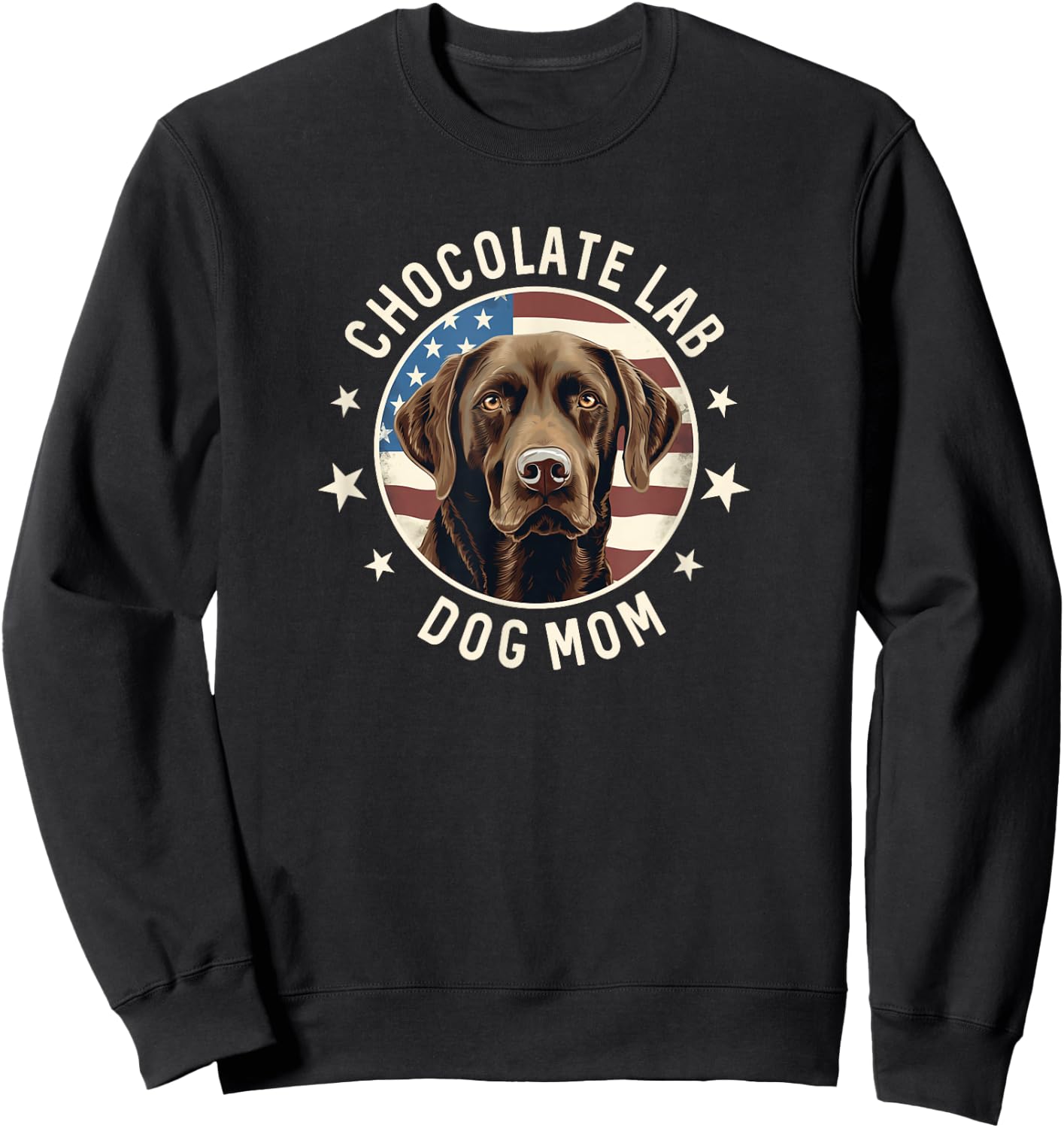 Chocolate Lab Gifts, Chocolate Labrador Retriever Dog Mom Sweatshirt - Sweatshirt | Black