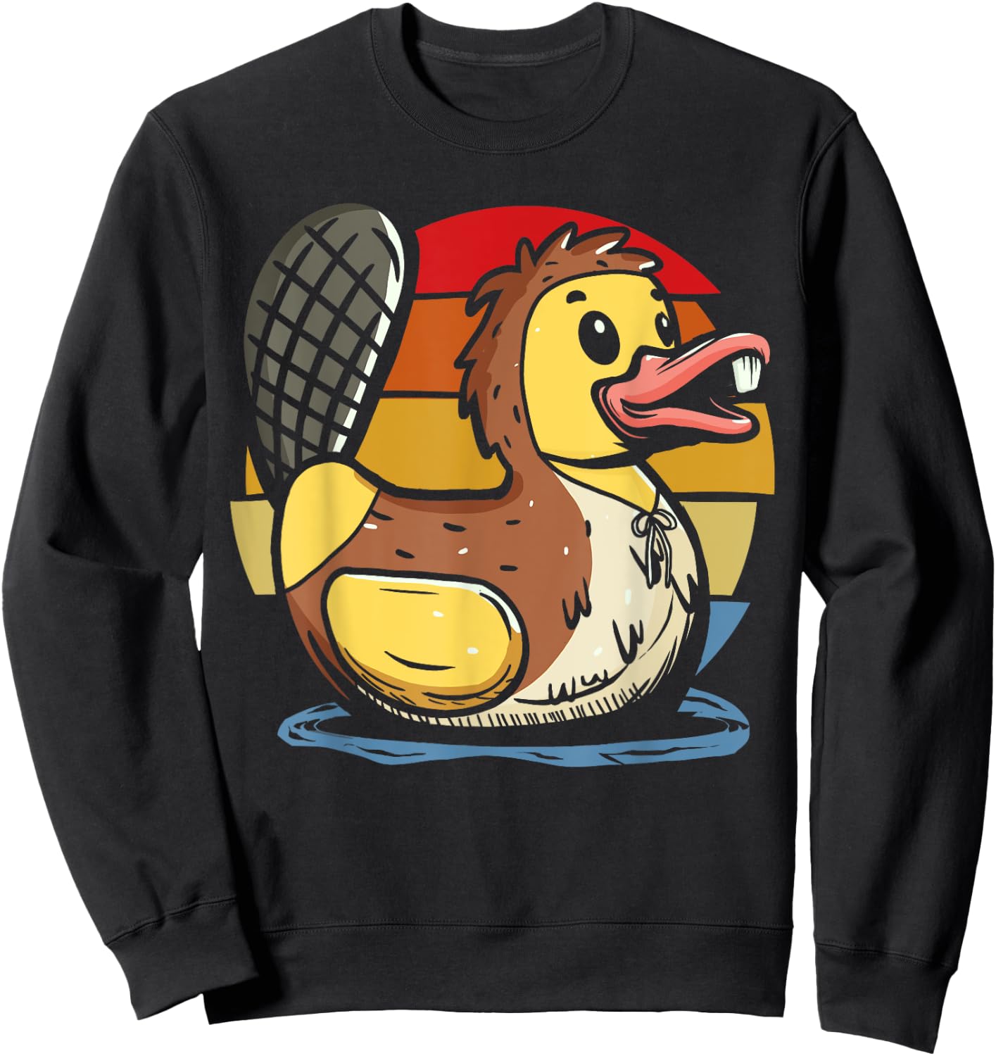 Beaver Rubber Duck Duckling Sweatshirt - Sweatshirt | Black