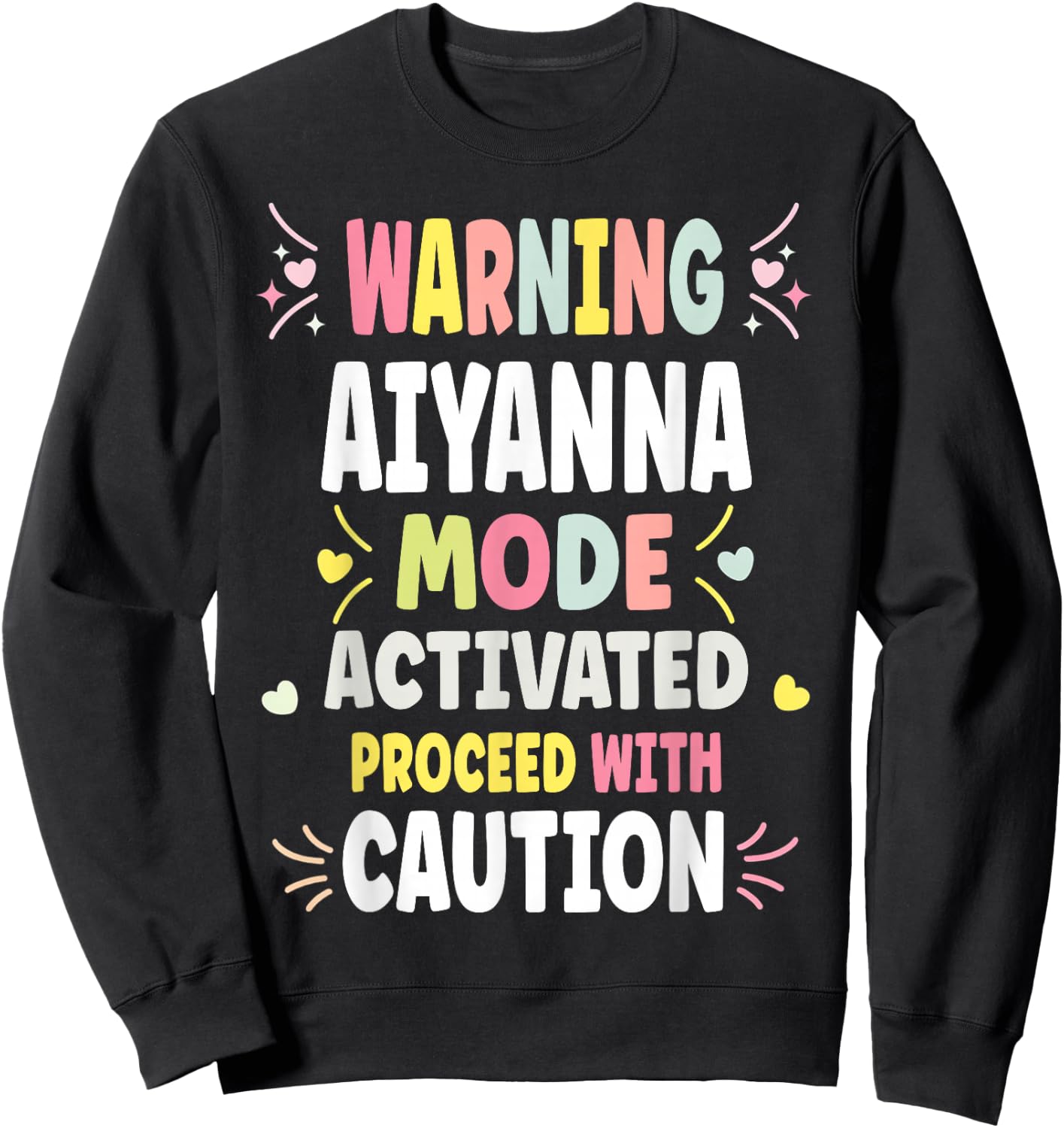 AIYANNA Personalized Women's Gift Custom AIYANNA Sweatshirt - Sweatshirt | Black