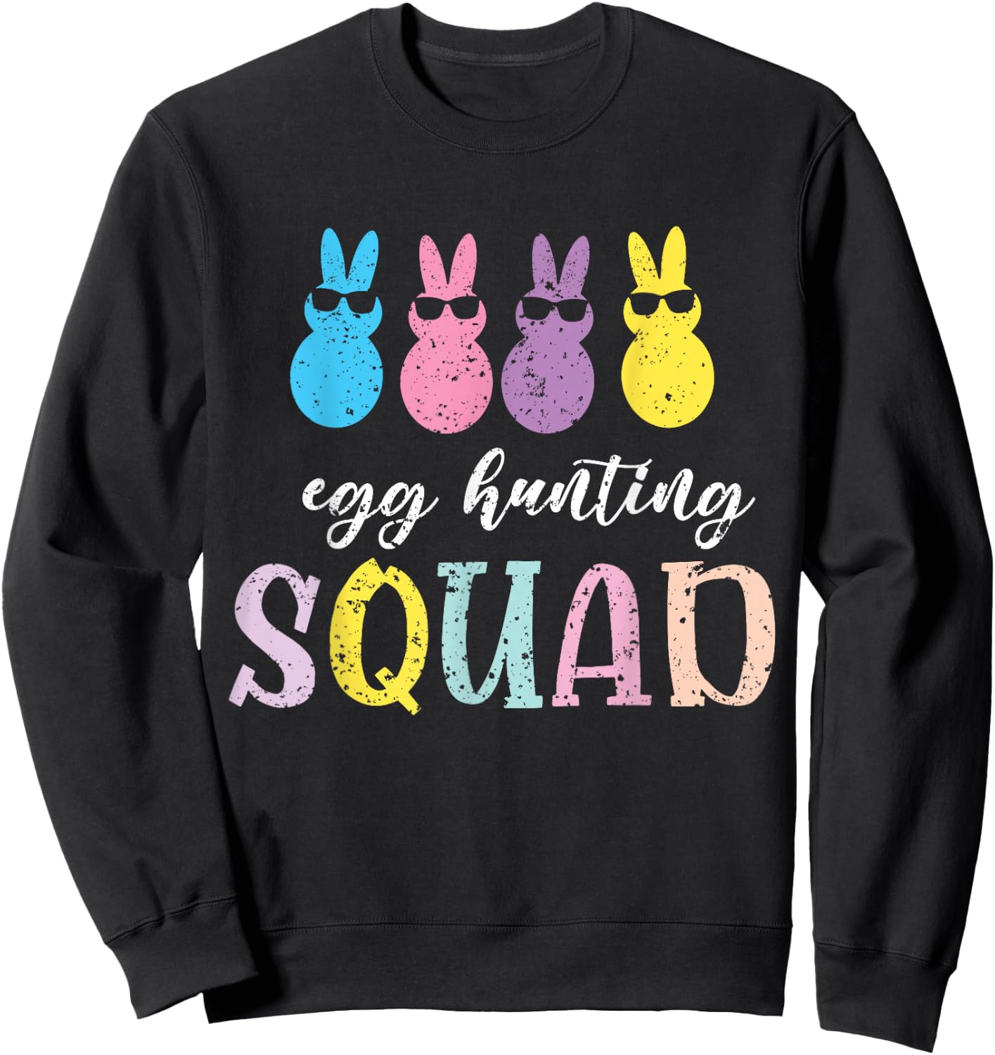 Funny Kids Baby Egg Hunting Squad Sweatshirt - Sweatshirt | Black