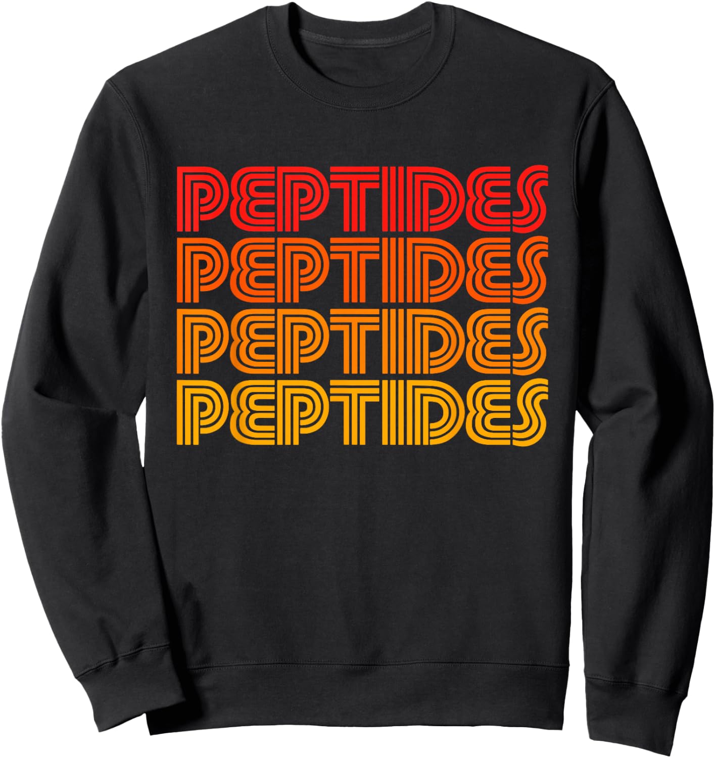 Peptide Heart Funny Cute Skincare Amino Acid Supplement Fan Sweatshirt - Sweatshirt | Black