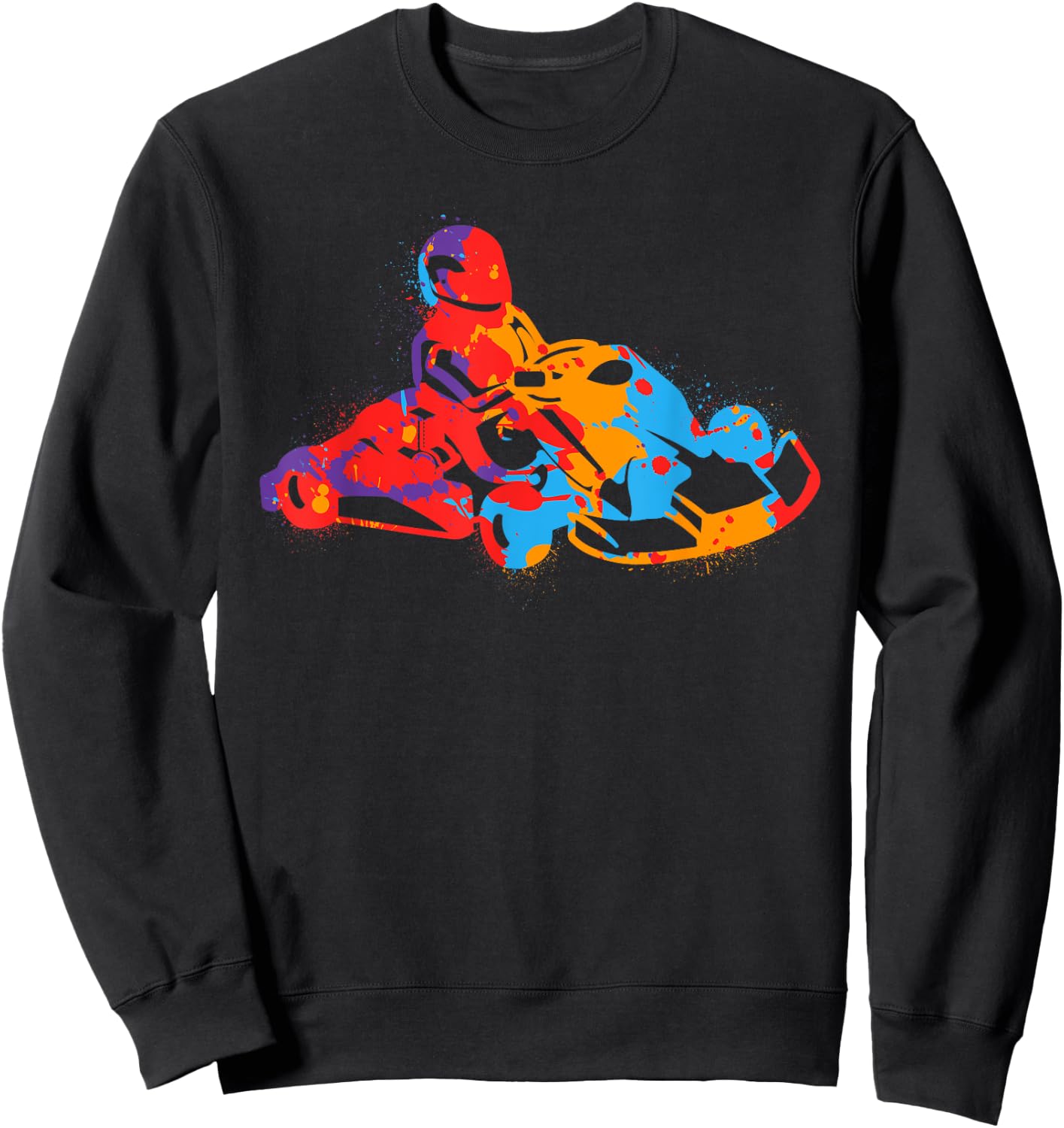 Kart Racing Colourful Boys Go Karts Motorsport Go-Kart , black Sweatshirt - Sweatshirt | Black