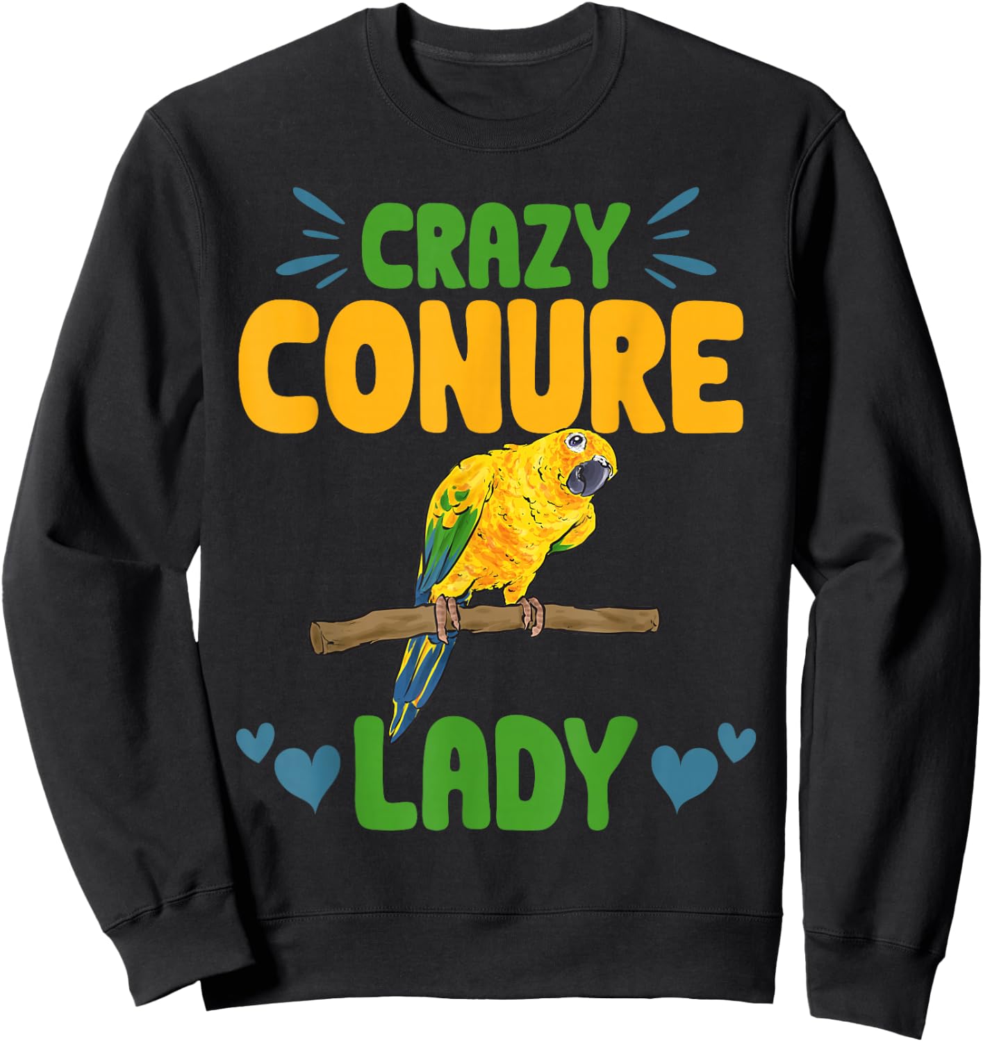 Parrot Parakeet Bird Sweatshirt - Sweatshirt | Black