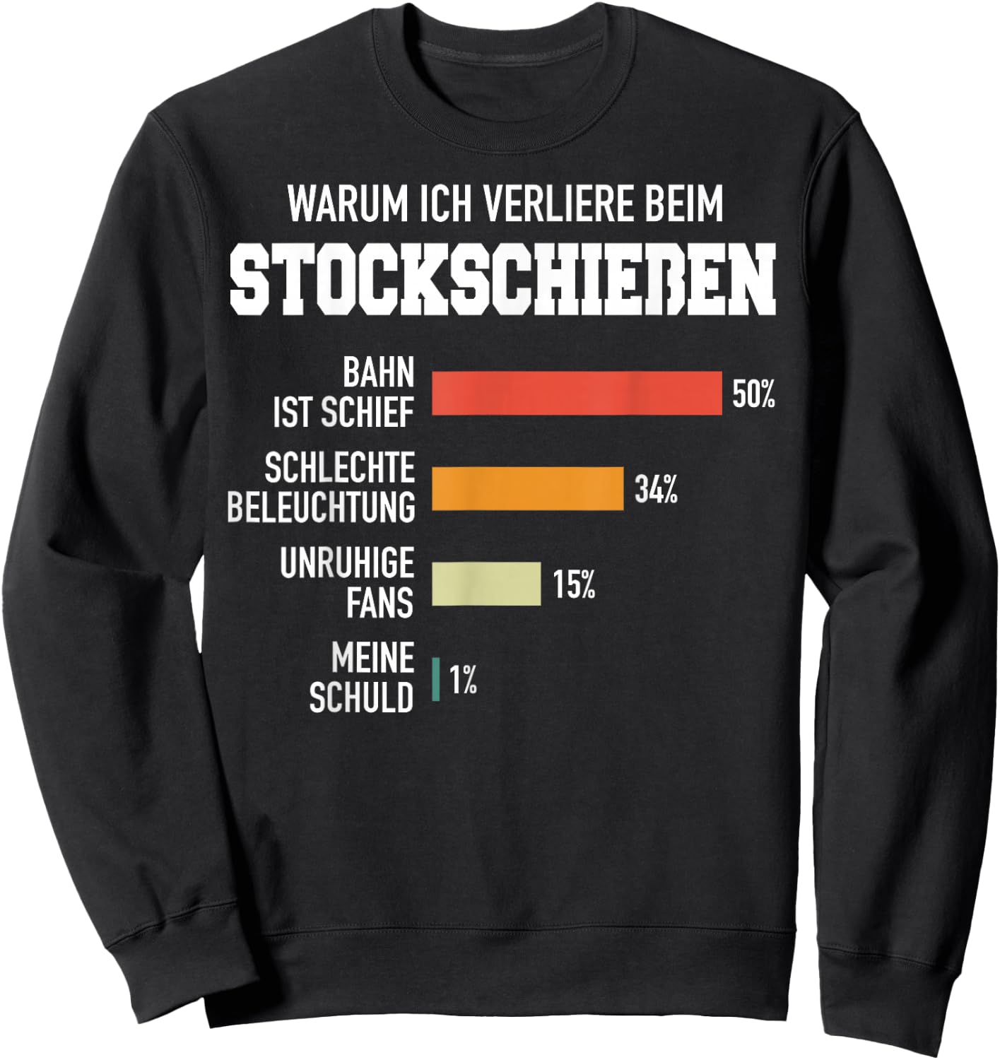 Stockschießen Eisstock Stockschütze Eisstockschießen Sweatshirt - Sweatshirt | Black