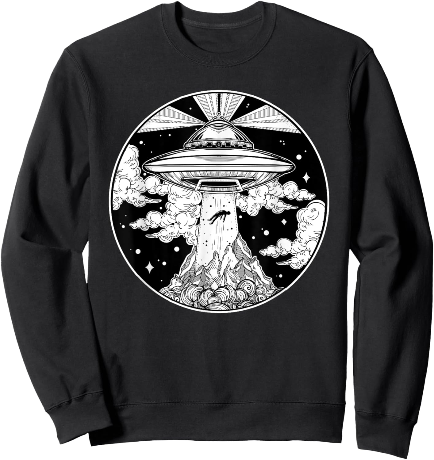 Alien Space Tattoo - UFO 51 Area Roswell Believe Sweatshirt - Sweatshirt | Black