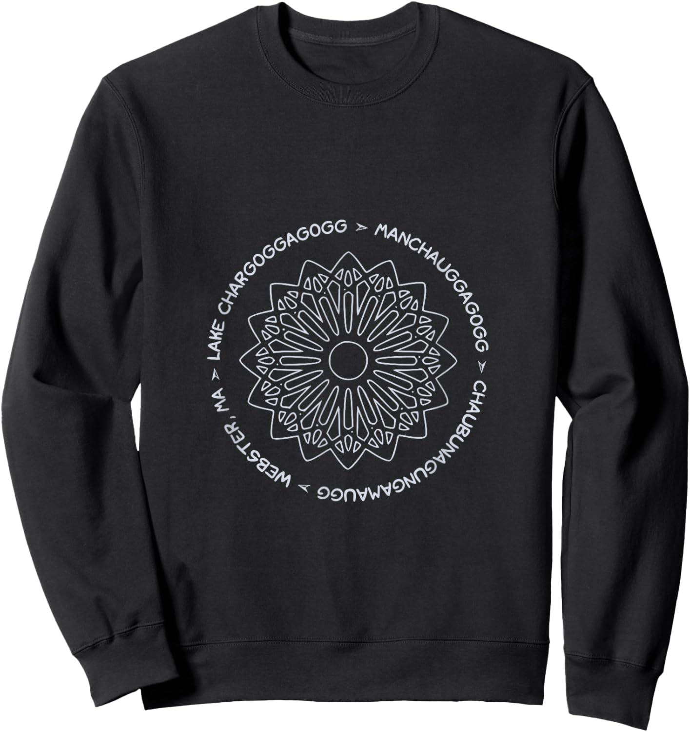 Lake Chargoggagogg Webster Lake MA Nipmuc Bartlett Indians Sweatshirt - Sweatshirt | Black