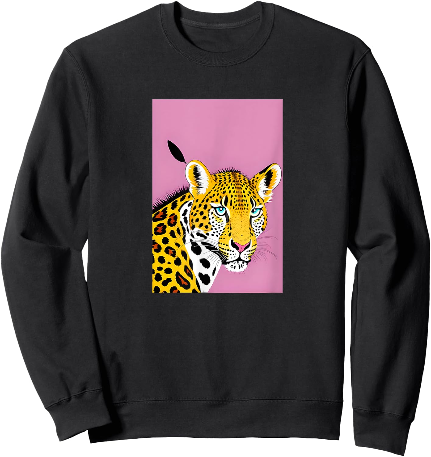 Western Cow Leopard Cheetha Serape Turquoise pink Sweatshirt - Sweatshirt | Black