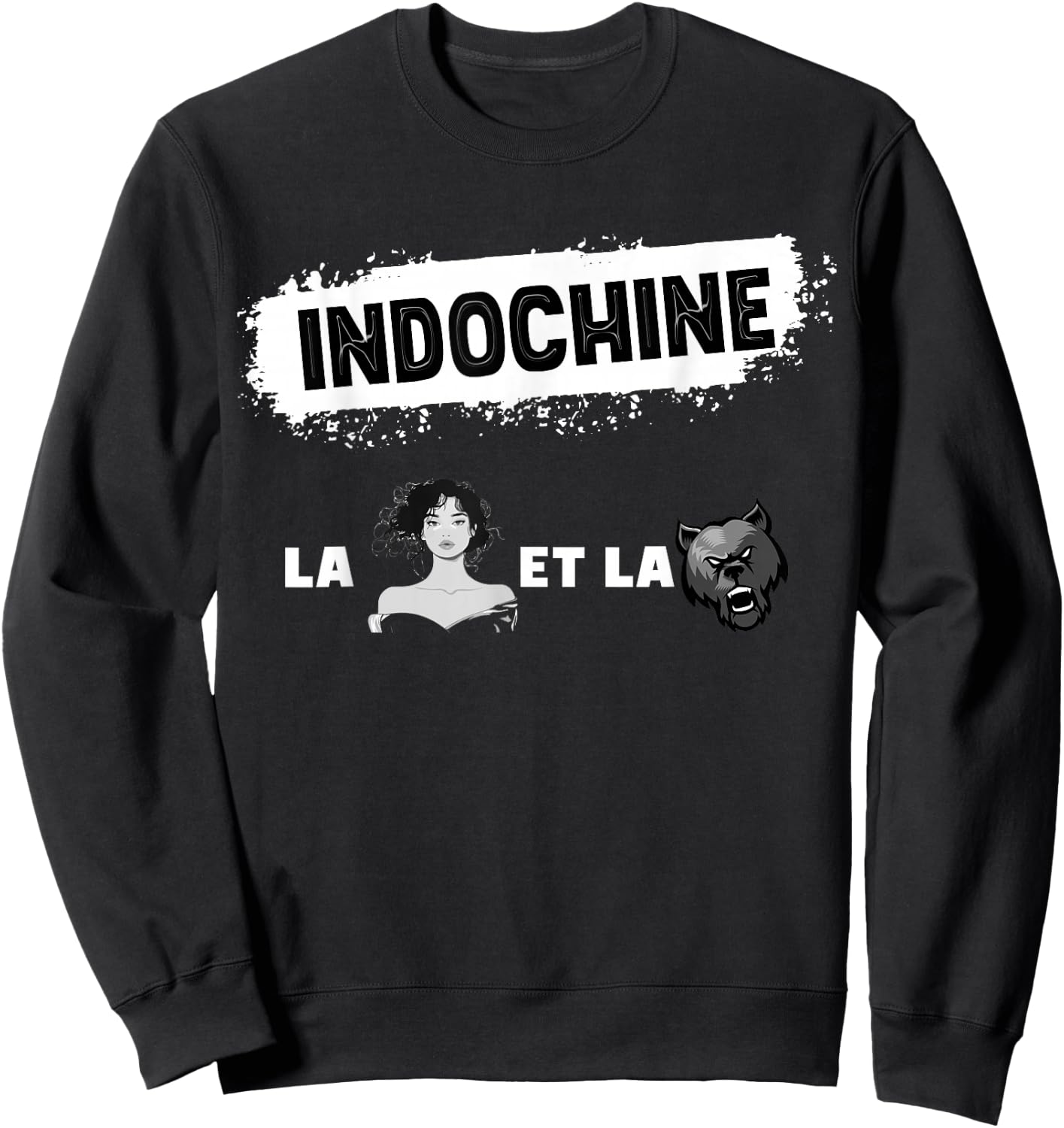 La Belle D'Indochine Gift Woman Man Child , Black, S Sweatshirt - Sweatshirt | Black