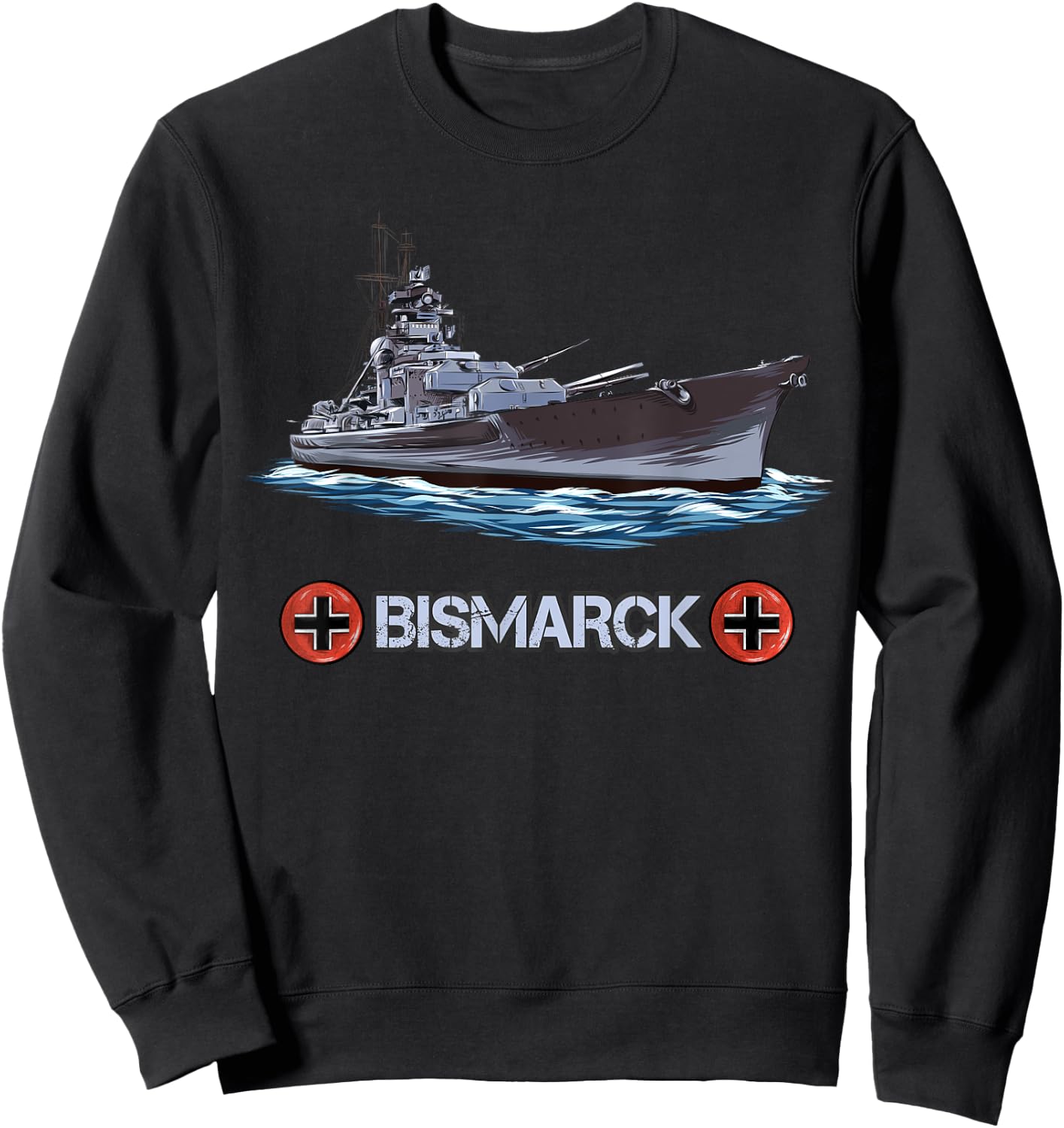Deutsches schweres Schlachtschiff Bismarck Sweatshirt - Sweatshirt | Black