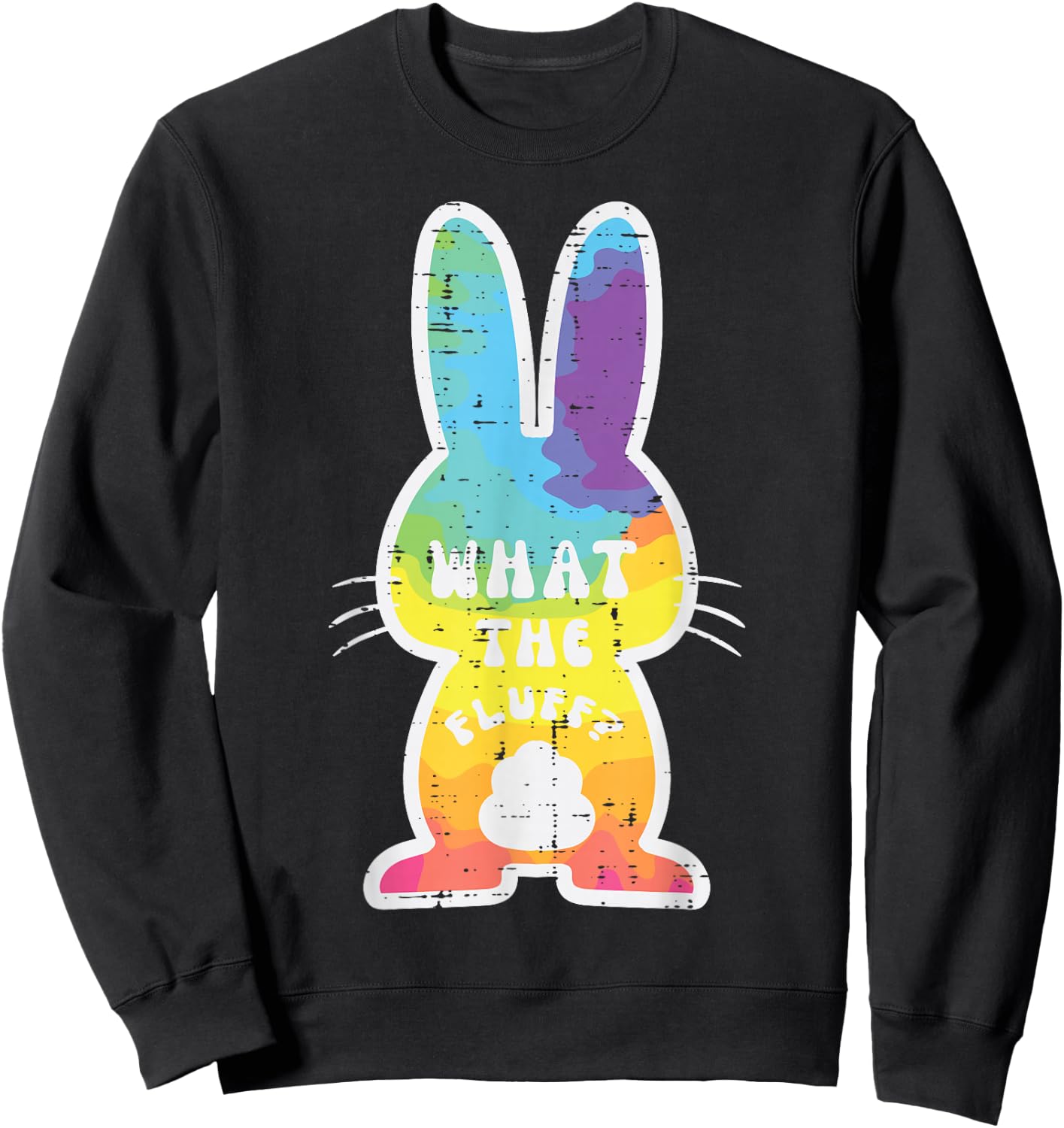 Easter Colorful Bunny Rabbit Men Women Kids Sweatshirt - Sweatshirt | Black