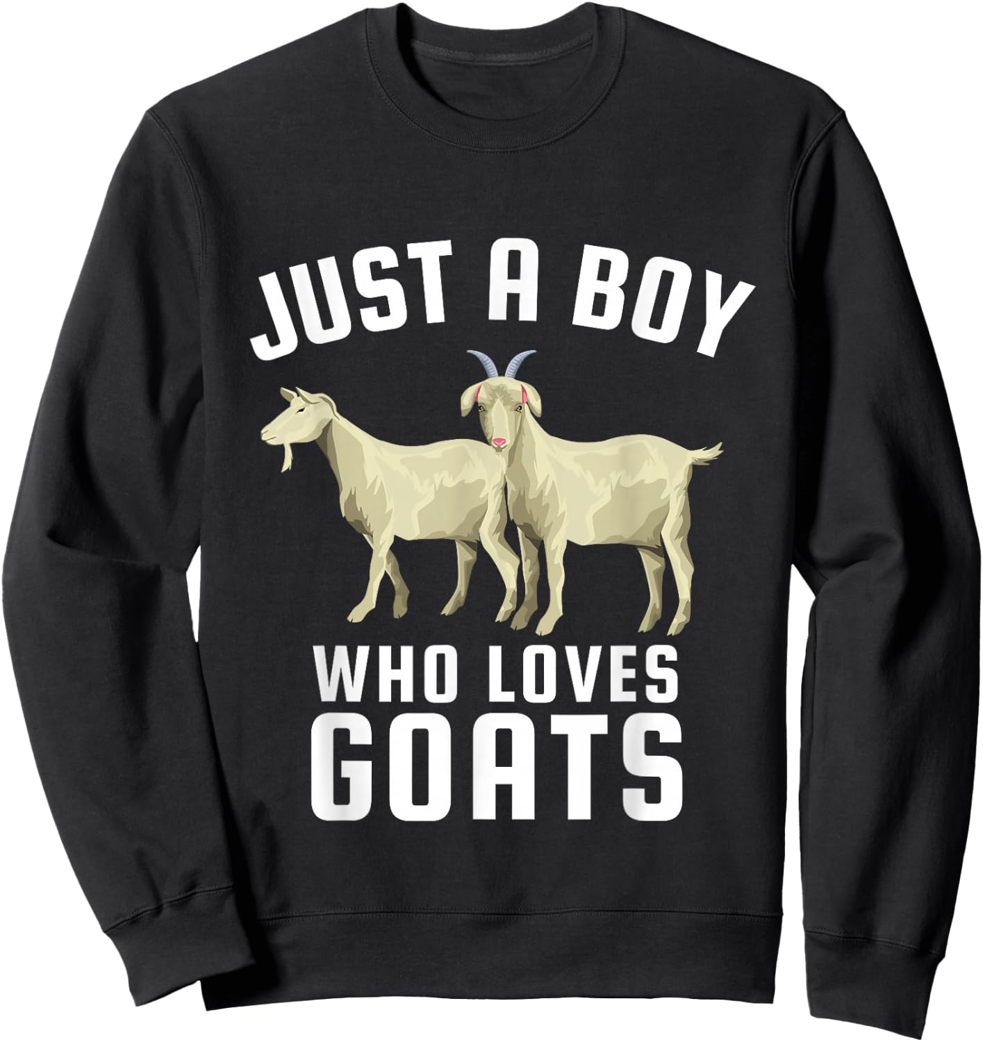 Just a Boy Who Loves Goats Sweatshirt - Sweatshirt | Black