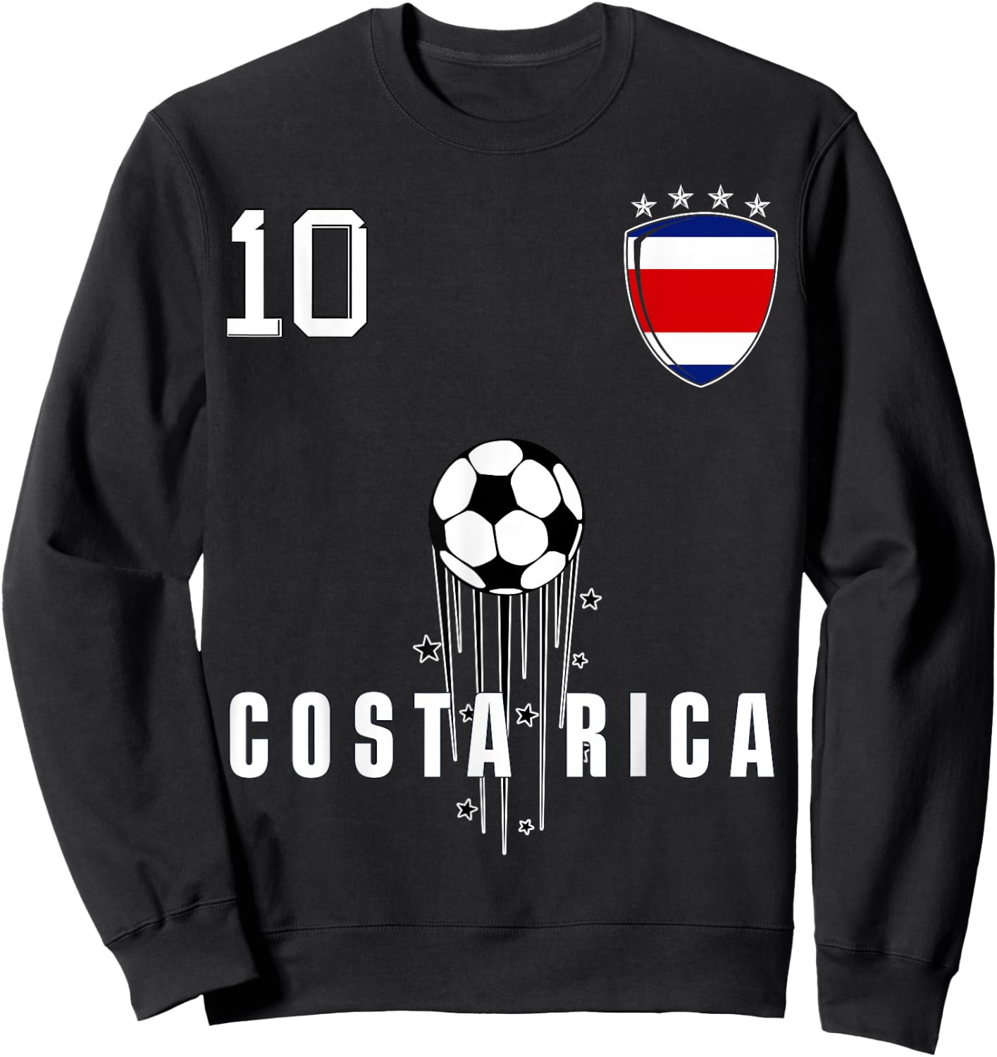 Costa Rica Flag Costa Rican Pride Lovers Sweatshirt - Sweatshirt | Black