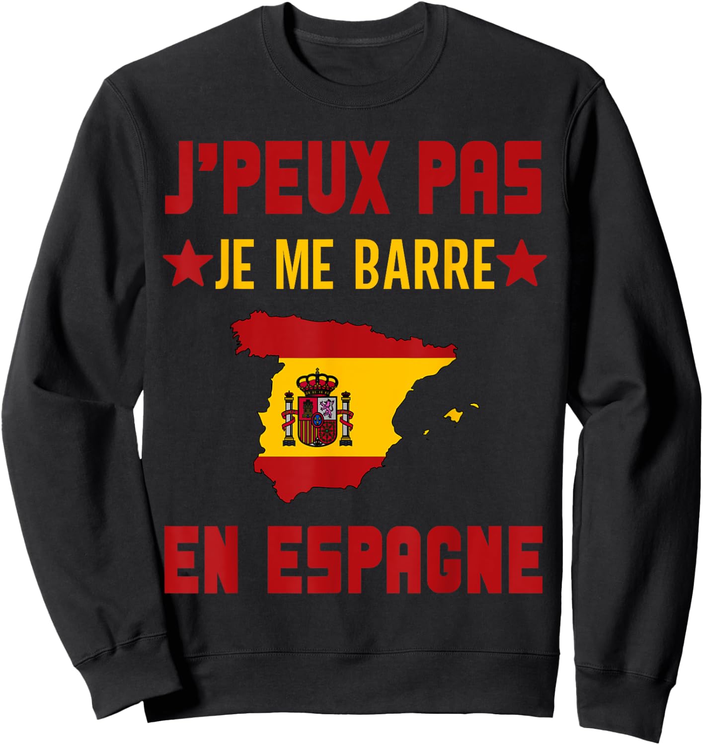 I can not I bar in spain gift travel spanish , Black, S Sweatshirt - Sweatshirt | Black