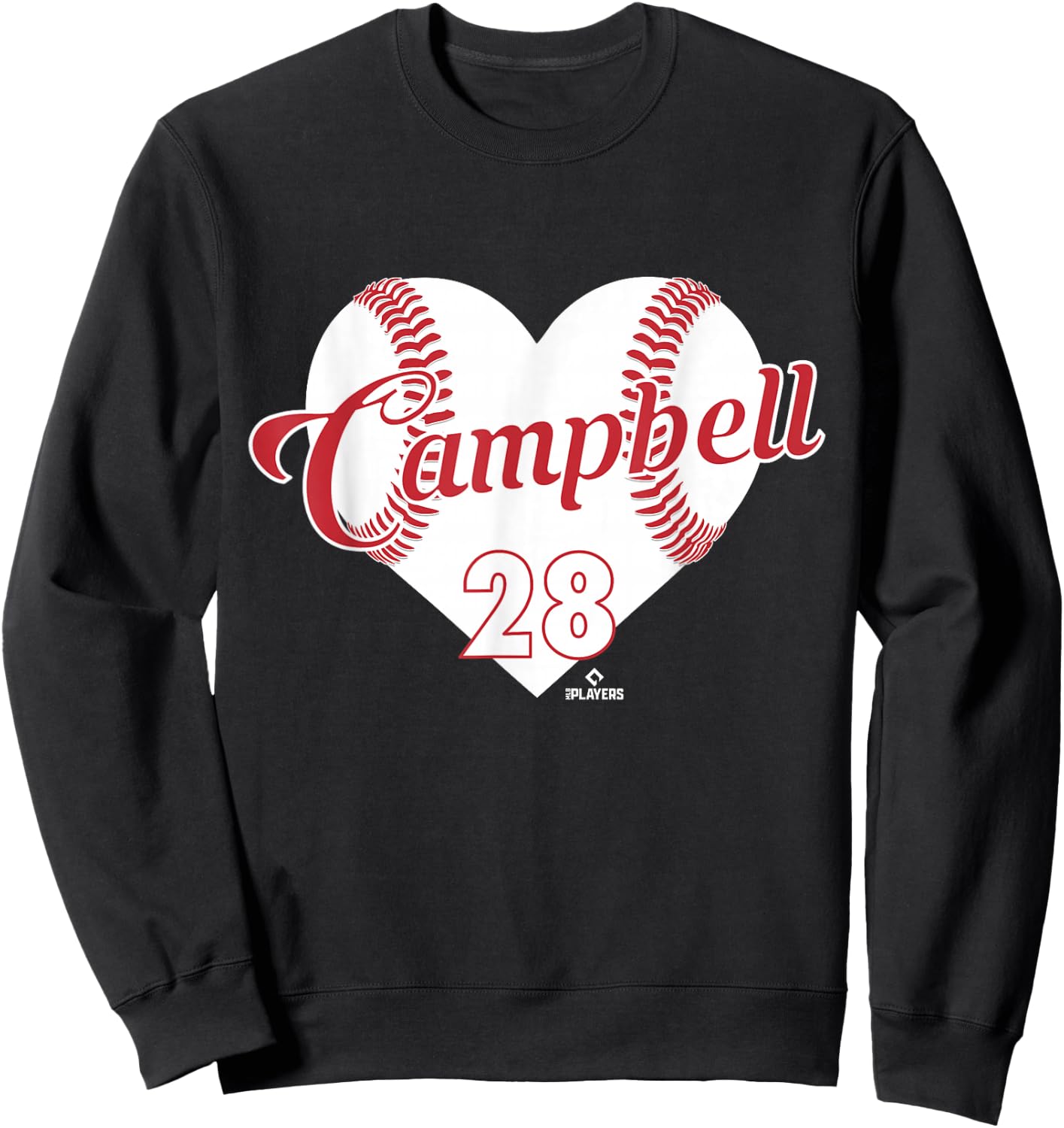 Baseball Heart Kristian Campbell Boston Baseball MLBPA Sweatshirt - Sweatshirt | Black