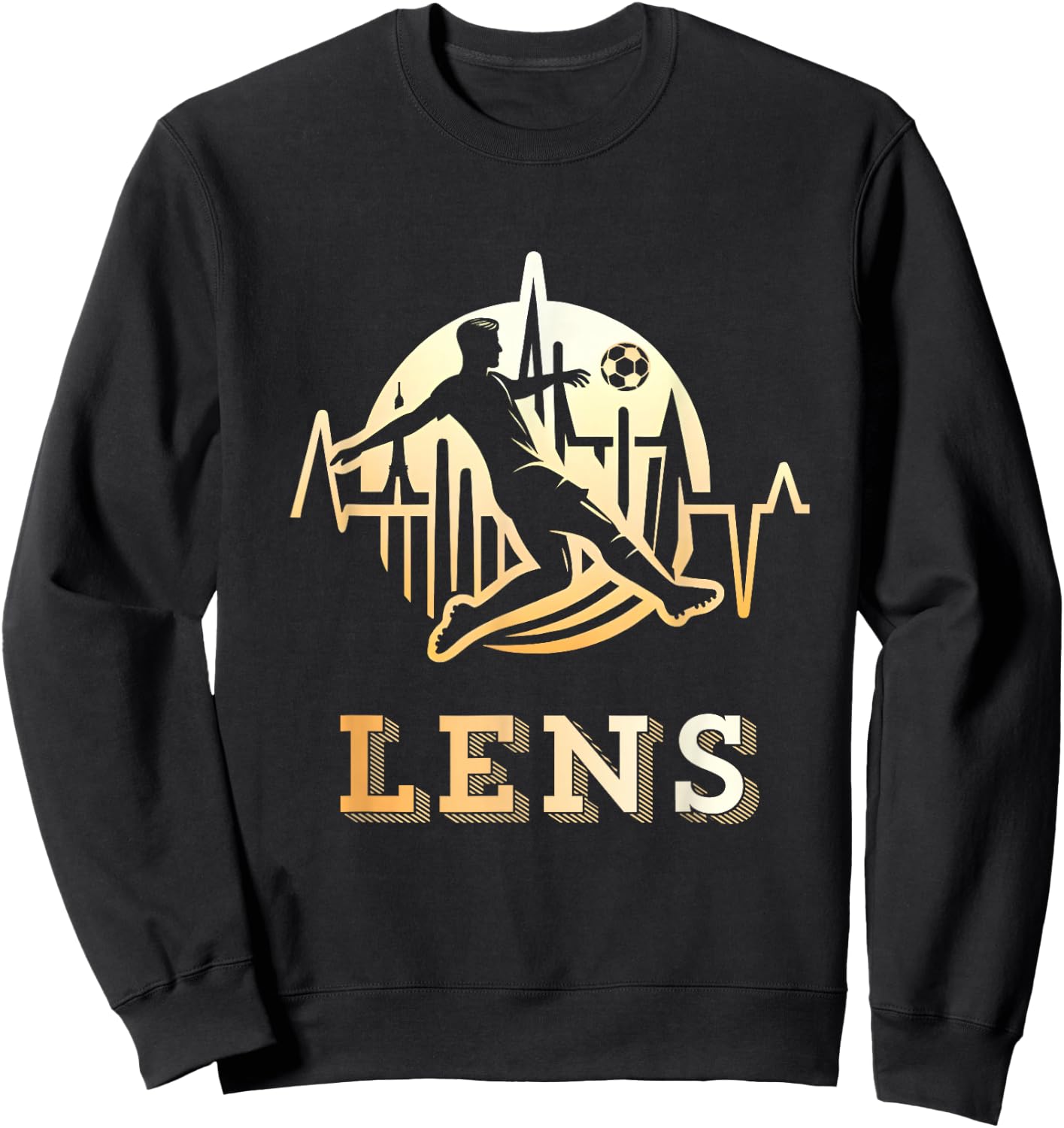Lensois Football Lens Supporter Gift , Black, S Sweatshirt - Sweatshirt | Black