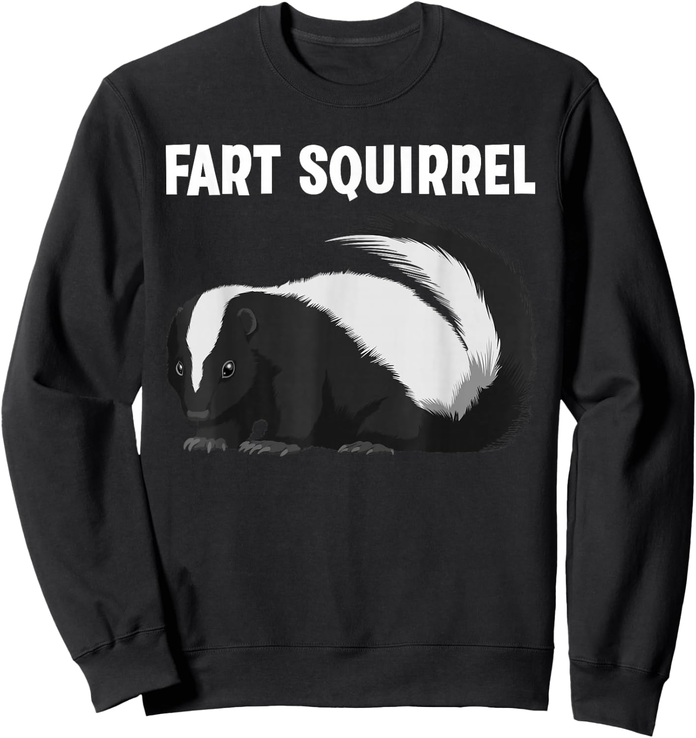 Cute Skunk Design Women Kids Animal Skunk Lovers Sweatshirt - Sweatshirt | Black
