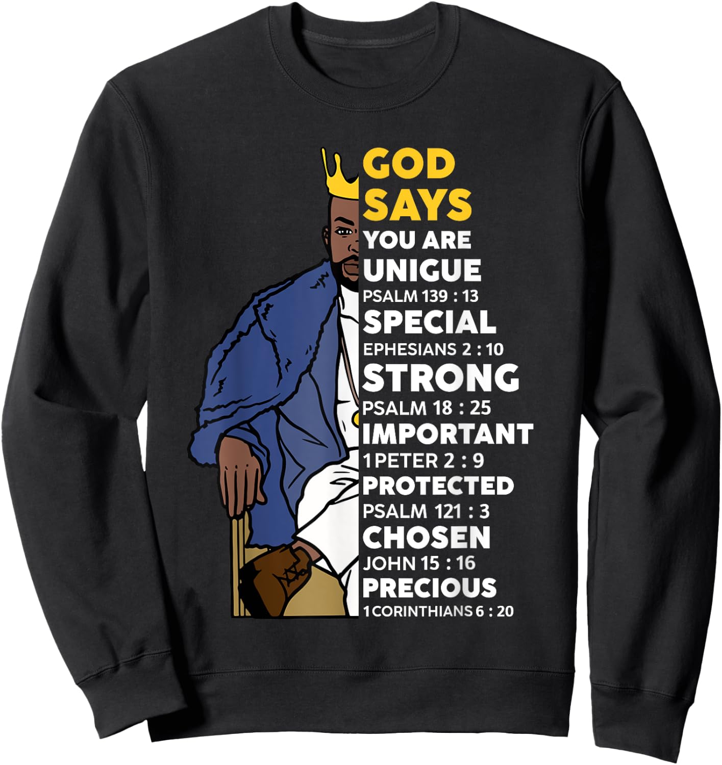 Black History God Says You Are African Christian Men Boys Sweatshirt - Sweatshirt | Black