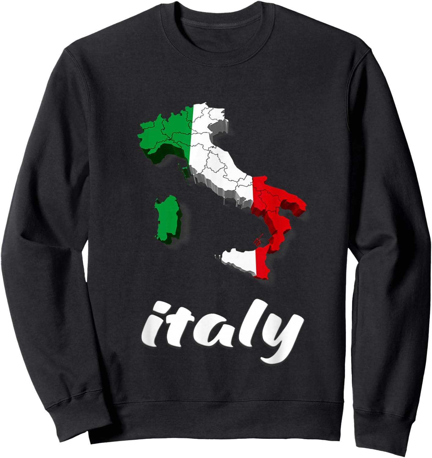 Italien Flagge Italien Liebhaber Italien Shirt für Mädchen Italien Herren Sweatshirt - Sweatshirt | Black