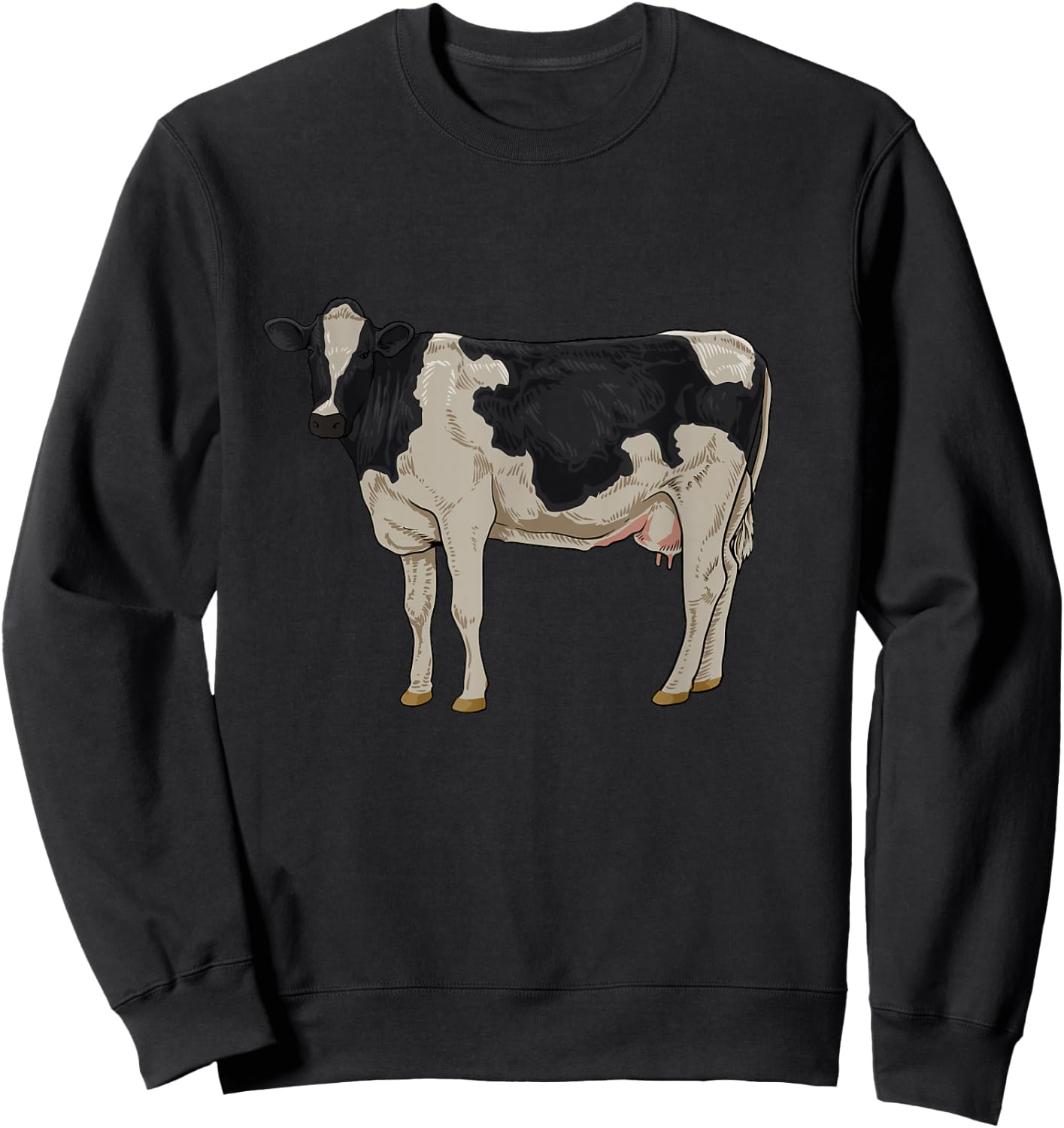 Drawing of a Holstein cattle Sweatshirt - Sweatshirt | Black