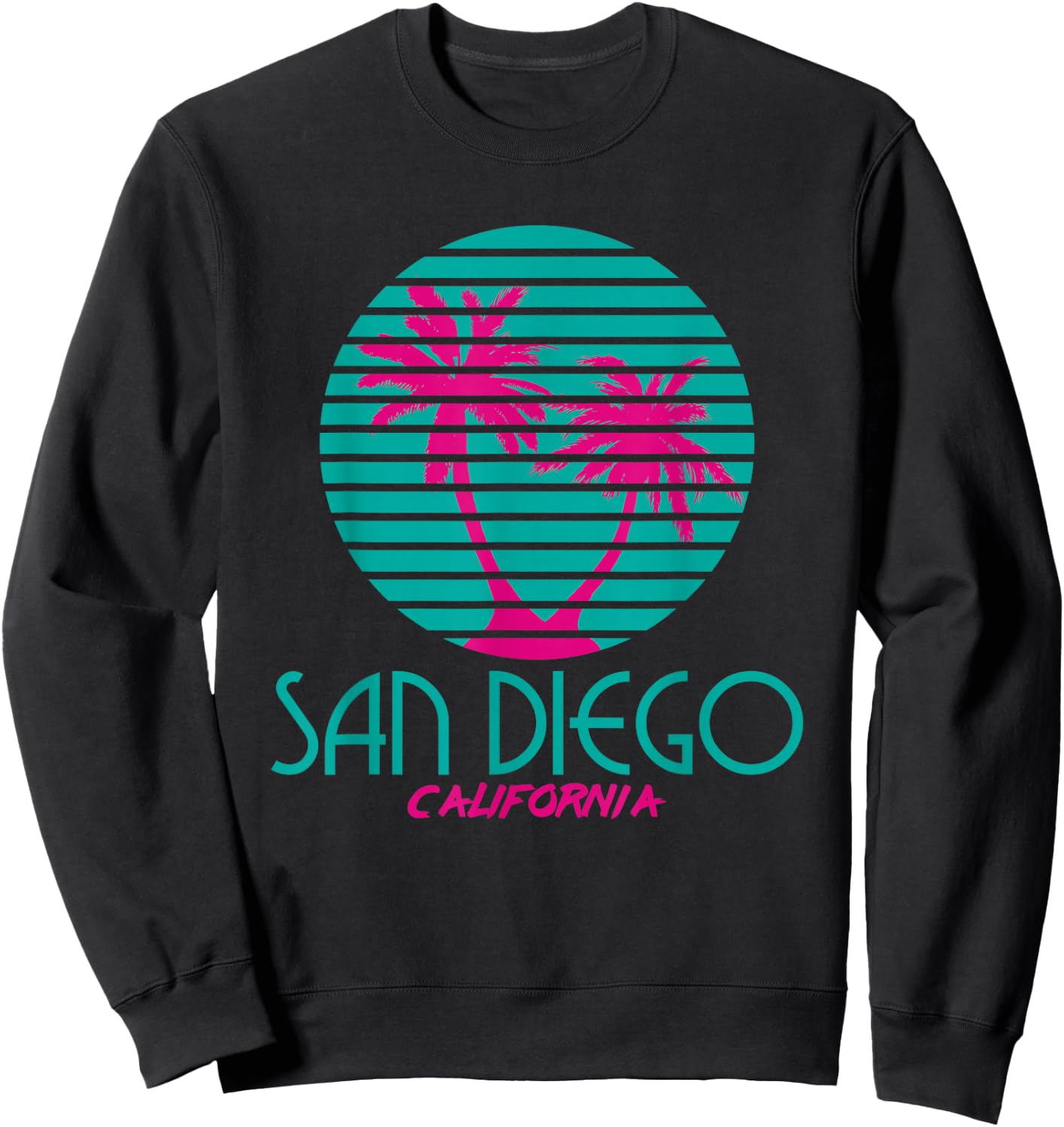 San Diego CA T Shirt Palm Trees California Souvenir Sweatshirt - Sweatshirt | Black