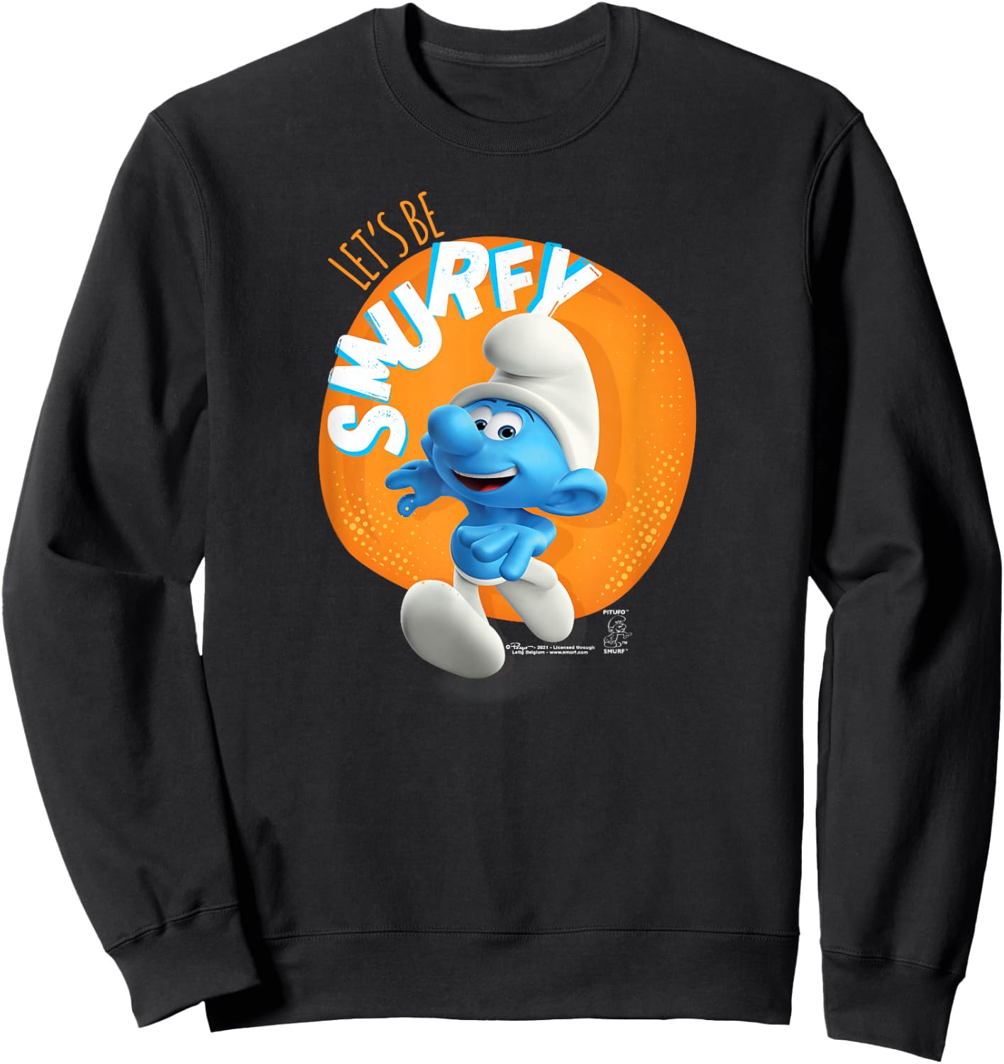 The Smurfs Let's Be Smurfy Sweatshirt - Sweatshirt | Black