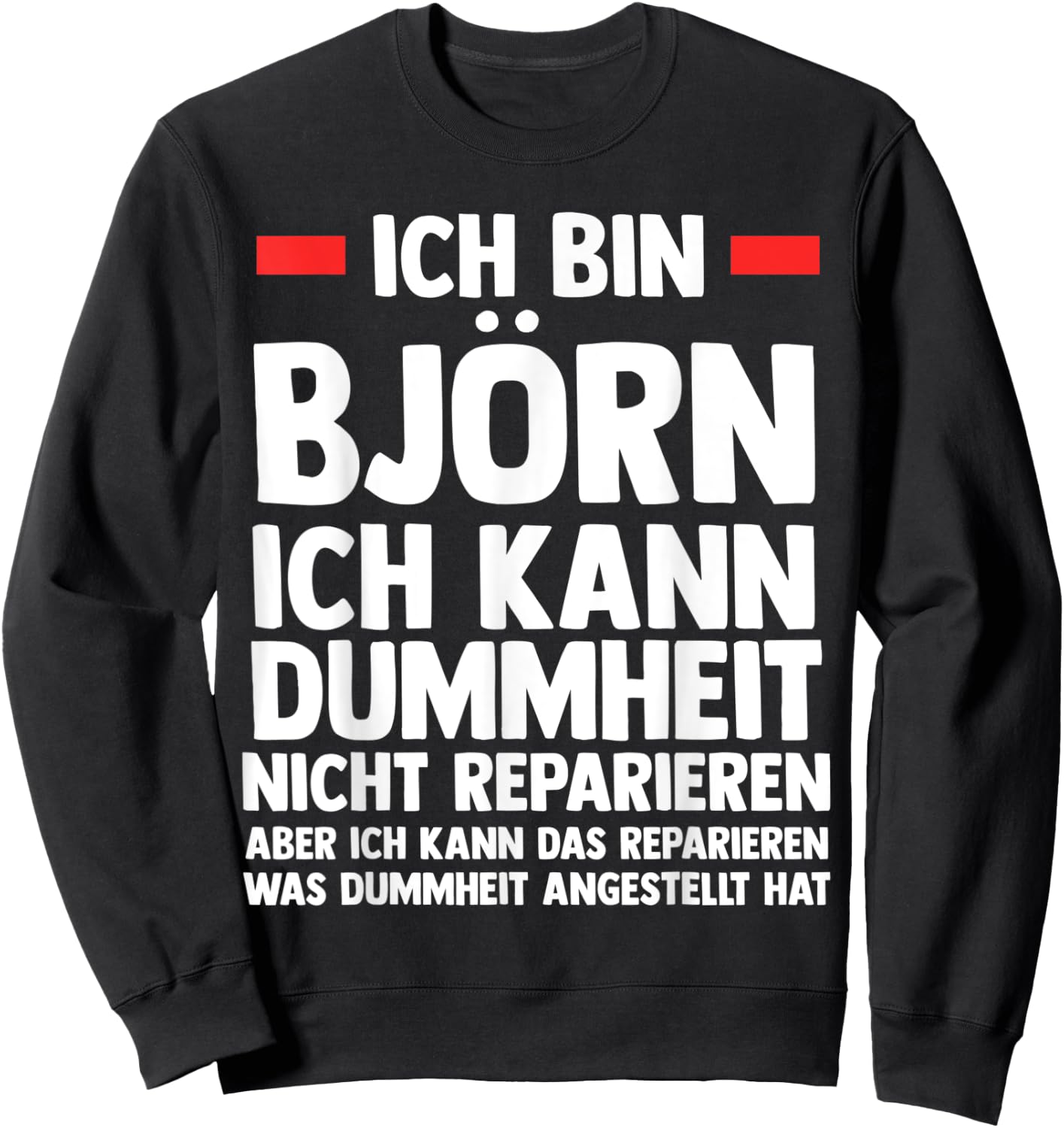 Men's Björn , black Sweatshirt - Sweatshirt | Black