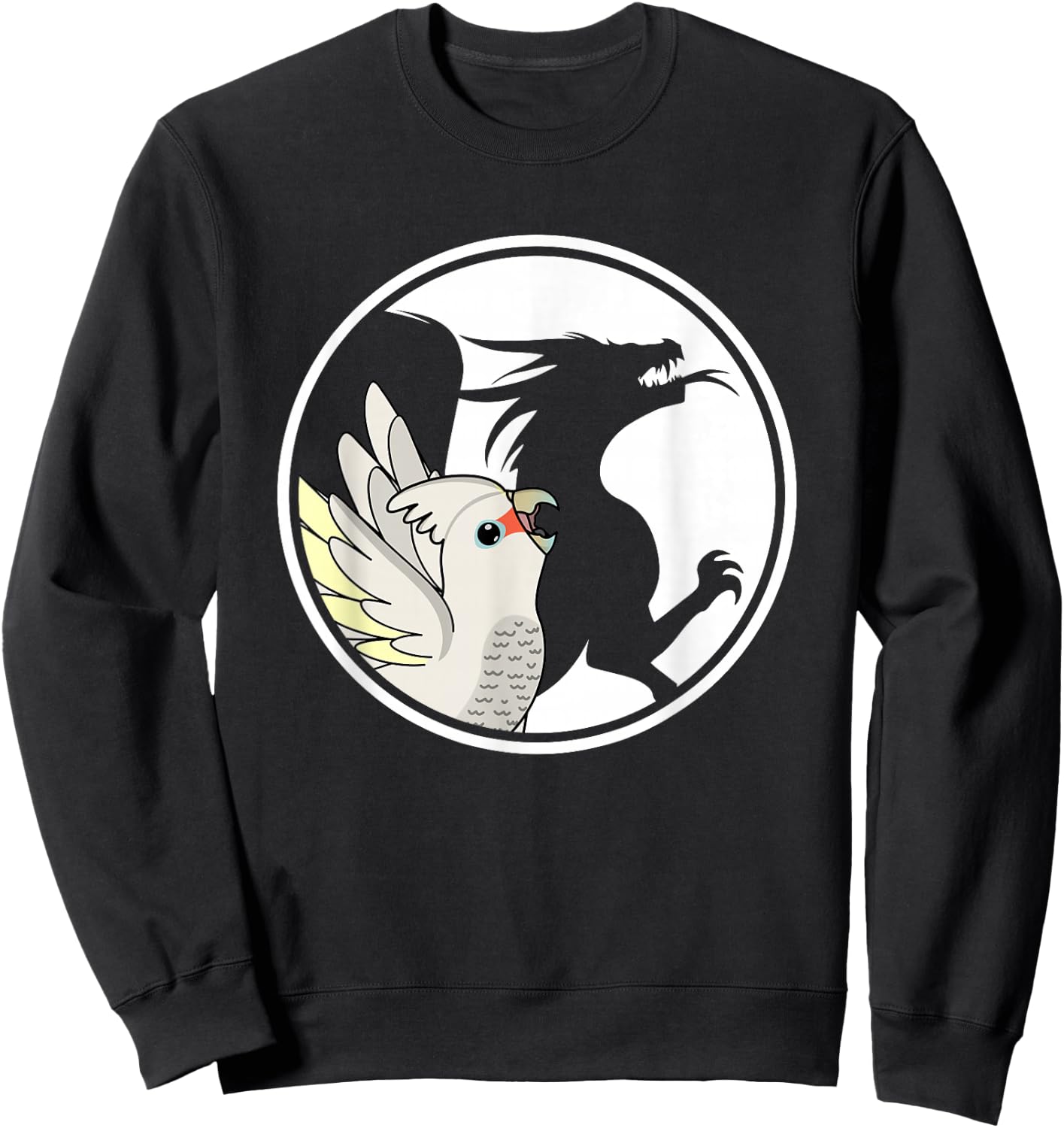 Parrot & Dragon Shadow I Goffins Cockatoo Sweatshirt - Sweatshirt | Black