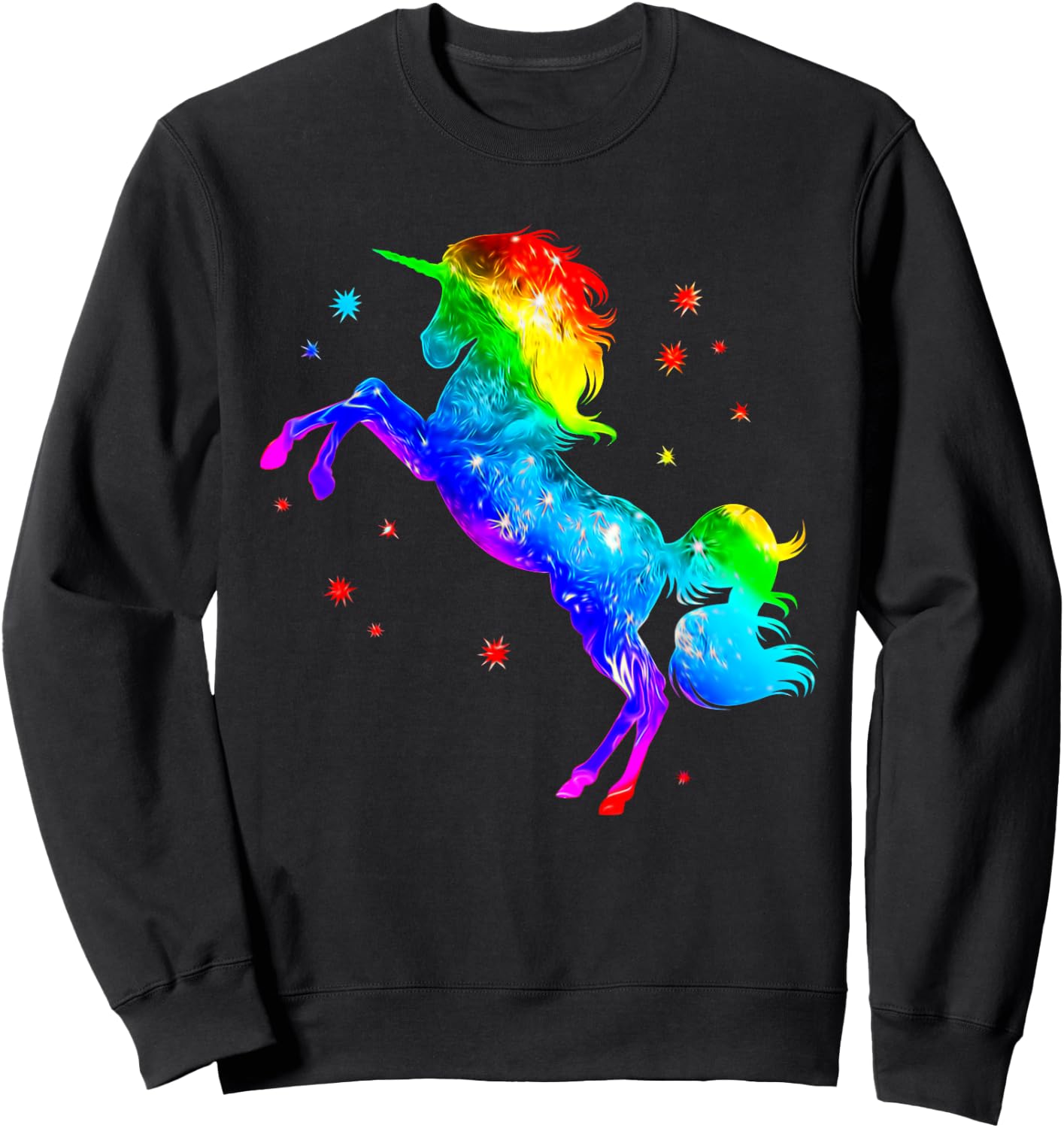 Unicorn Rainbow Galaxy Gay Pride Sweatshirt - Sweatshirt | Black