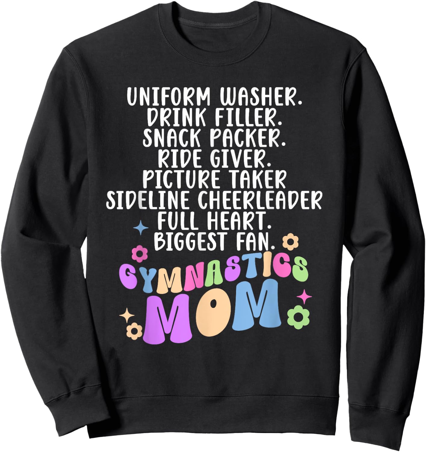 Gymnastics Mom Definition Mom Of A Gymnast Mother Sweatshirt - Sweatshirt | Black