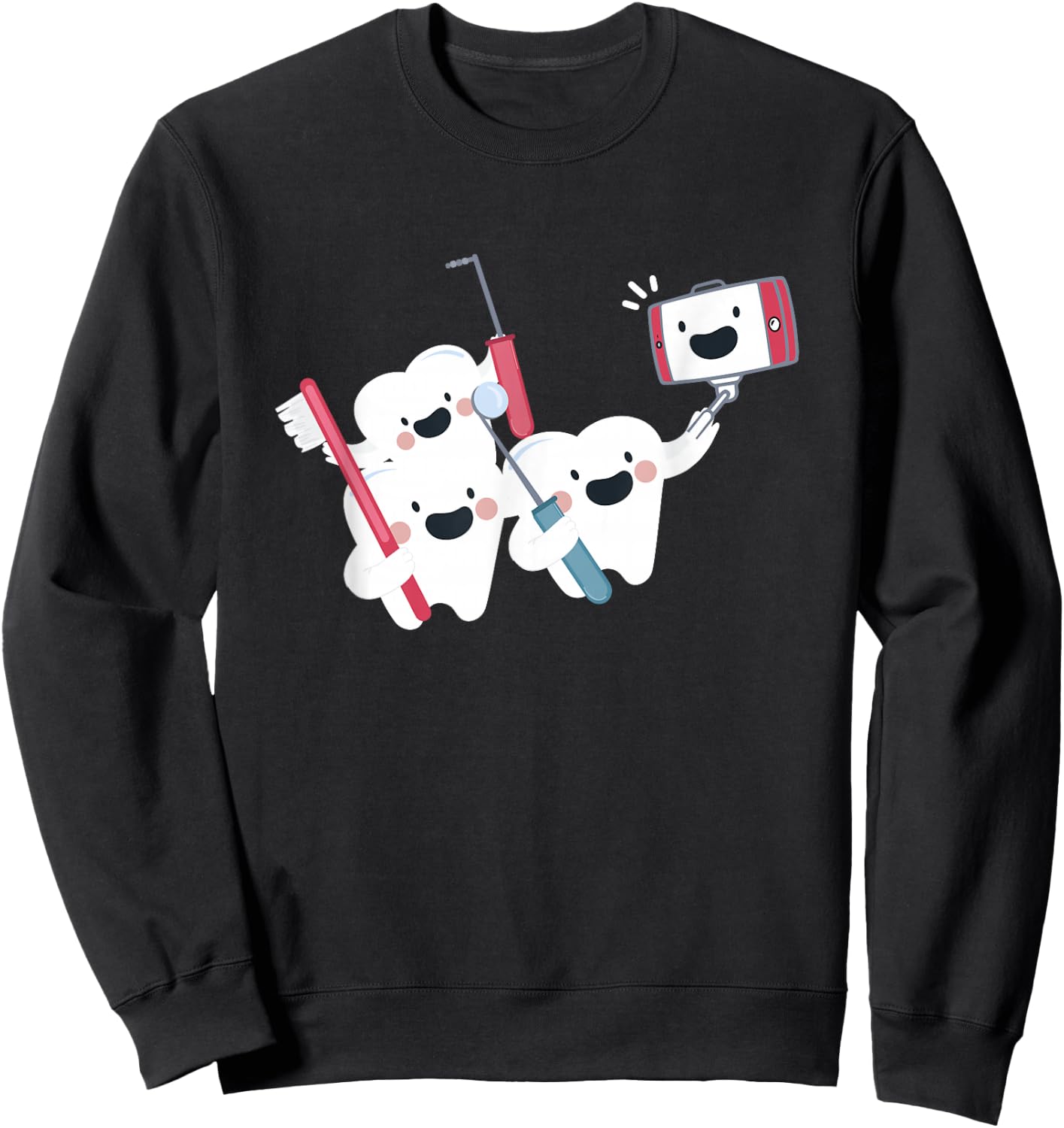 Molar Selfie - Funny Dentist Shirt Gift Dentists Sweatshirt - Sweatshirt | Black