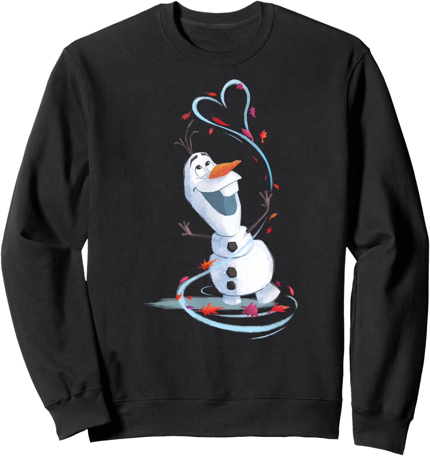 Frozen Olaf Snowman Heart Sweatshirt - Sweatshirt | Black